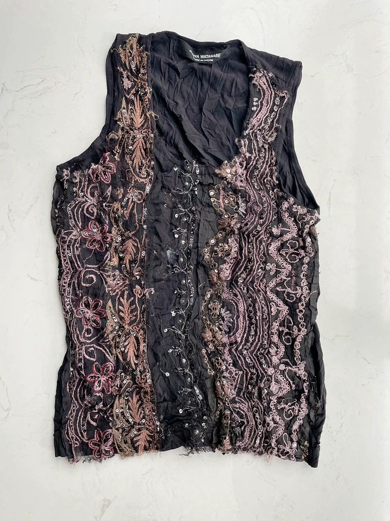Junya Watanabe Junya Watanebe 05SS Embroidered Vest 2504-Nextarrow Size ONE SIZE - 4 Thumbnail