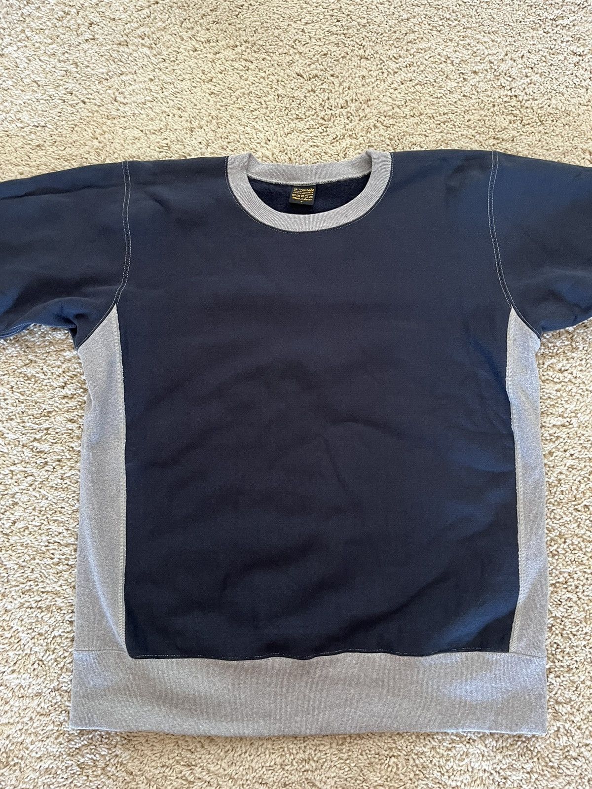 *A VONTADE A Vontade 2 Tone Crewnecn Sweatshirt Navy Grey Size US M / EU 48-50 / 2 - 4 Thumbnail