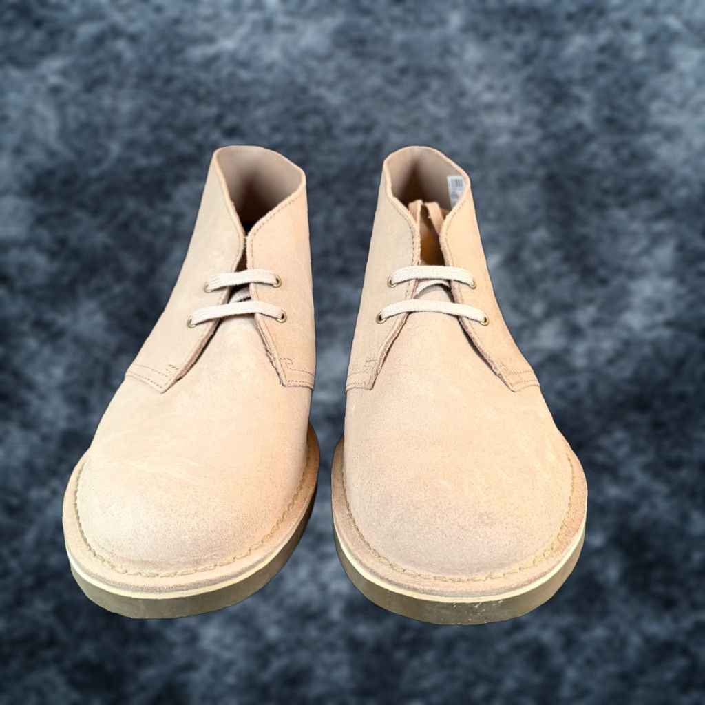 Clarks Clarks Chukka Boots Mens 11.5 M Taupe Distressed Suede Desert Boot Casual Business Menswear Classic Size US 11 / EU 44 - 1 Thumbnail
