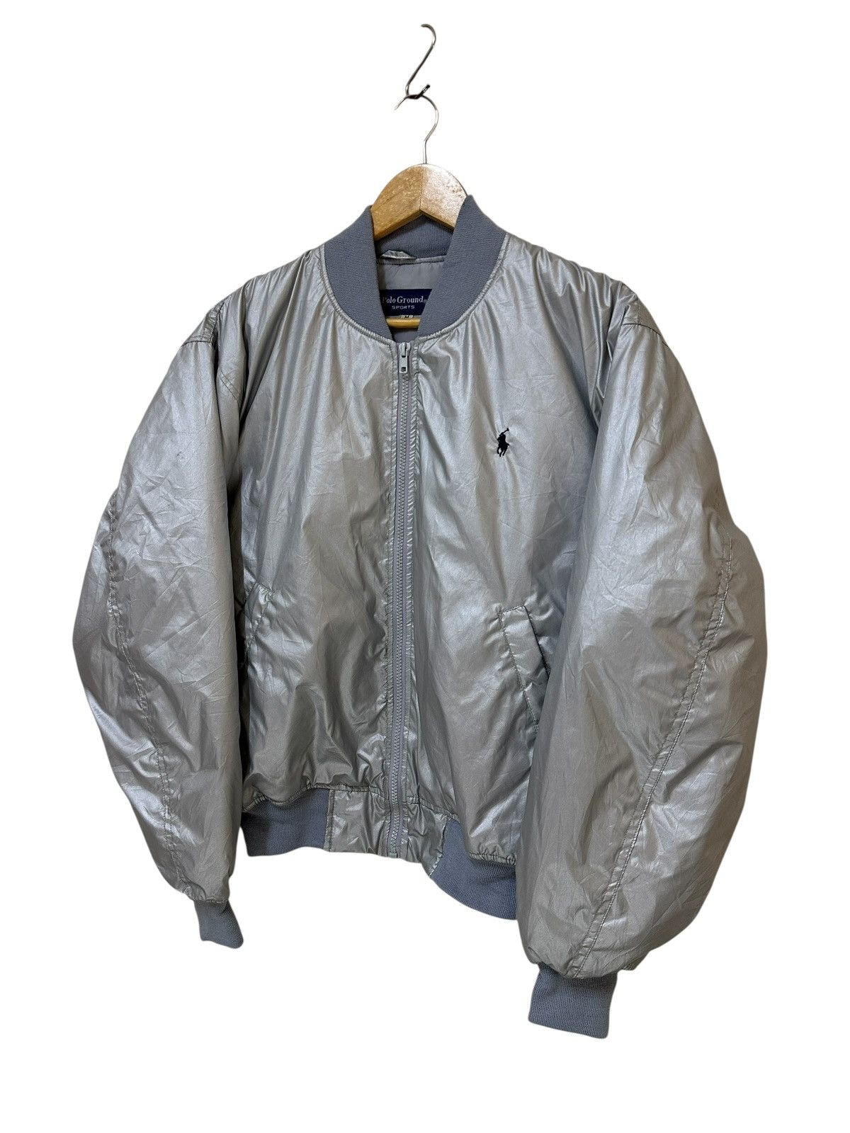 Vintage Vintage Polo Ground MA-1 Style Flight Jacket Size US M / EU 48-50 / 2 - 2 Thumbnail