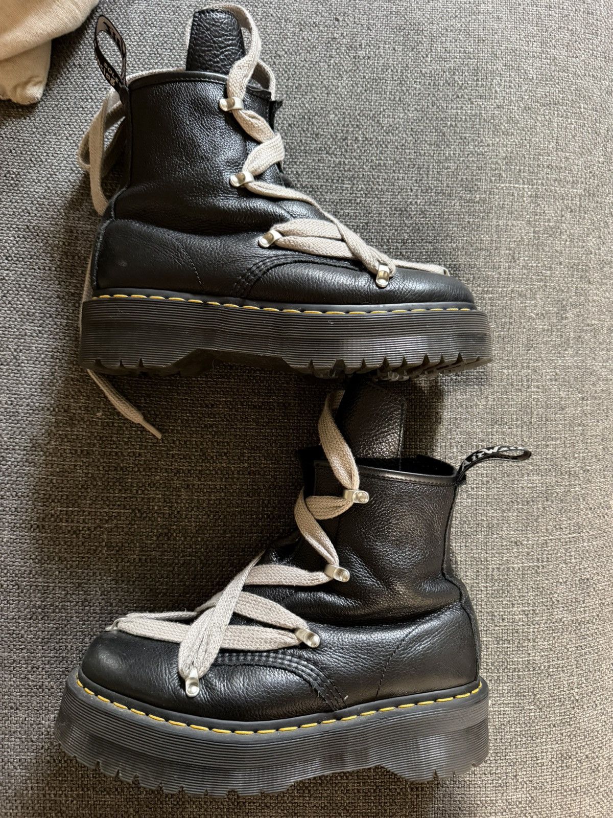 Dr. Martens × Rick Owens Rick Owens x Doc Marten leather Hexagon jumbo lace boots Size US 8.5 / EU 41-42 - 3 Thumbnail