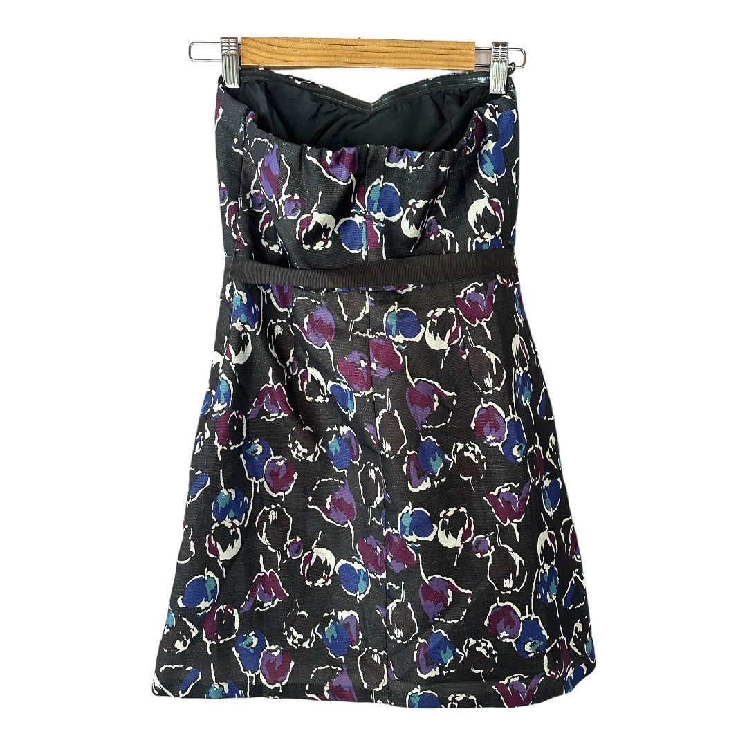 American Eagle Outfitters American Eagle Pleated Floral Strapless Mini Dress 2 XS Size XS / US 0-2 / IT 36-38 - 3 Thumbnail