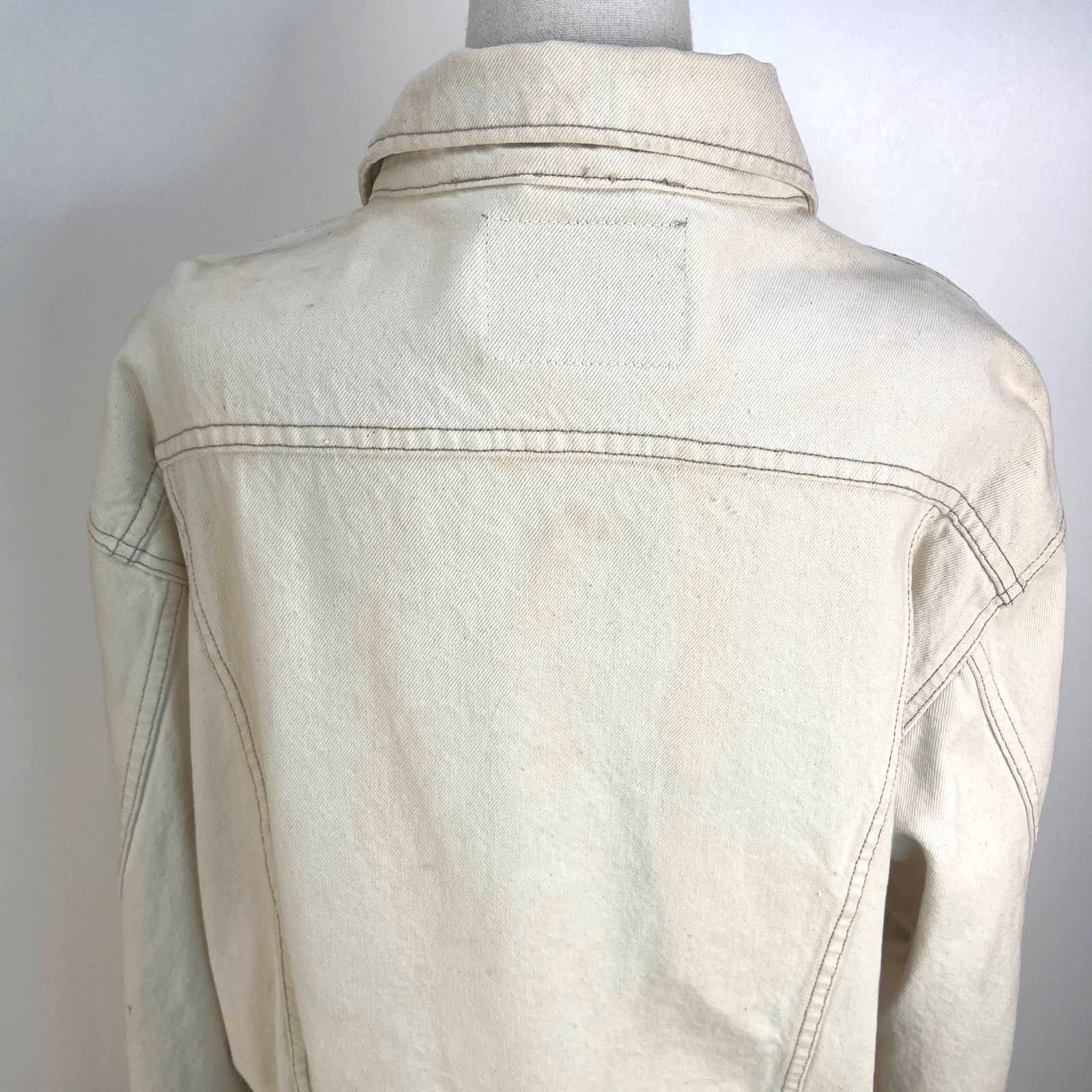 Gap × Vintage Vintage GAP Denim White Trucker Jean Jacket Size US XL / EU 56 / 4 - 9 Thumbnail