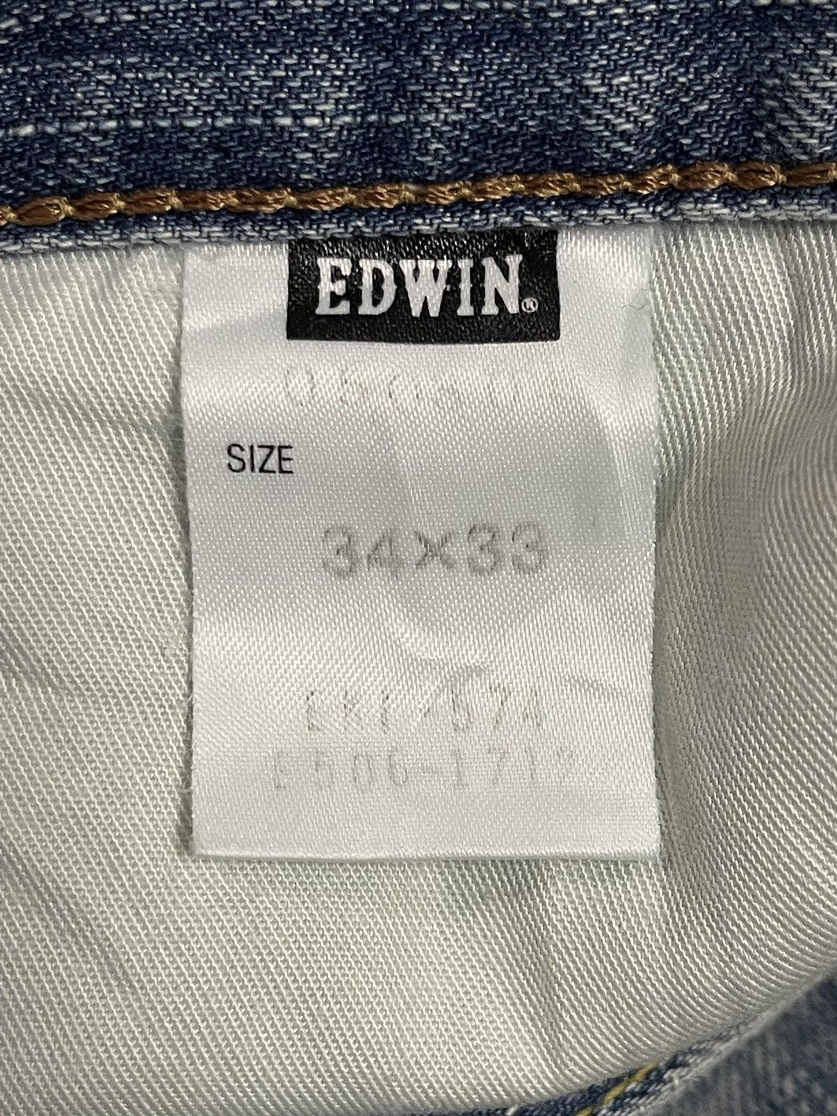Edwin Vintage Edwin 503z Blue Faded Wash Distressed Baggy Jeans Size US 35 - 11 Thumbnail