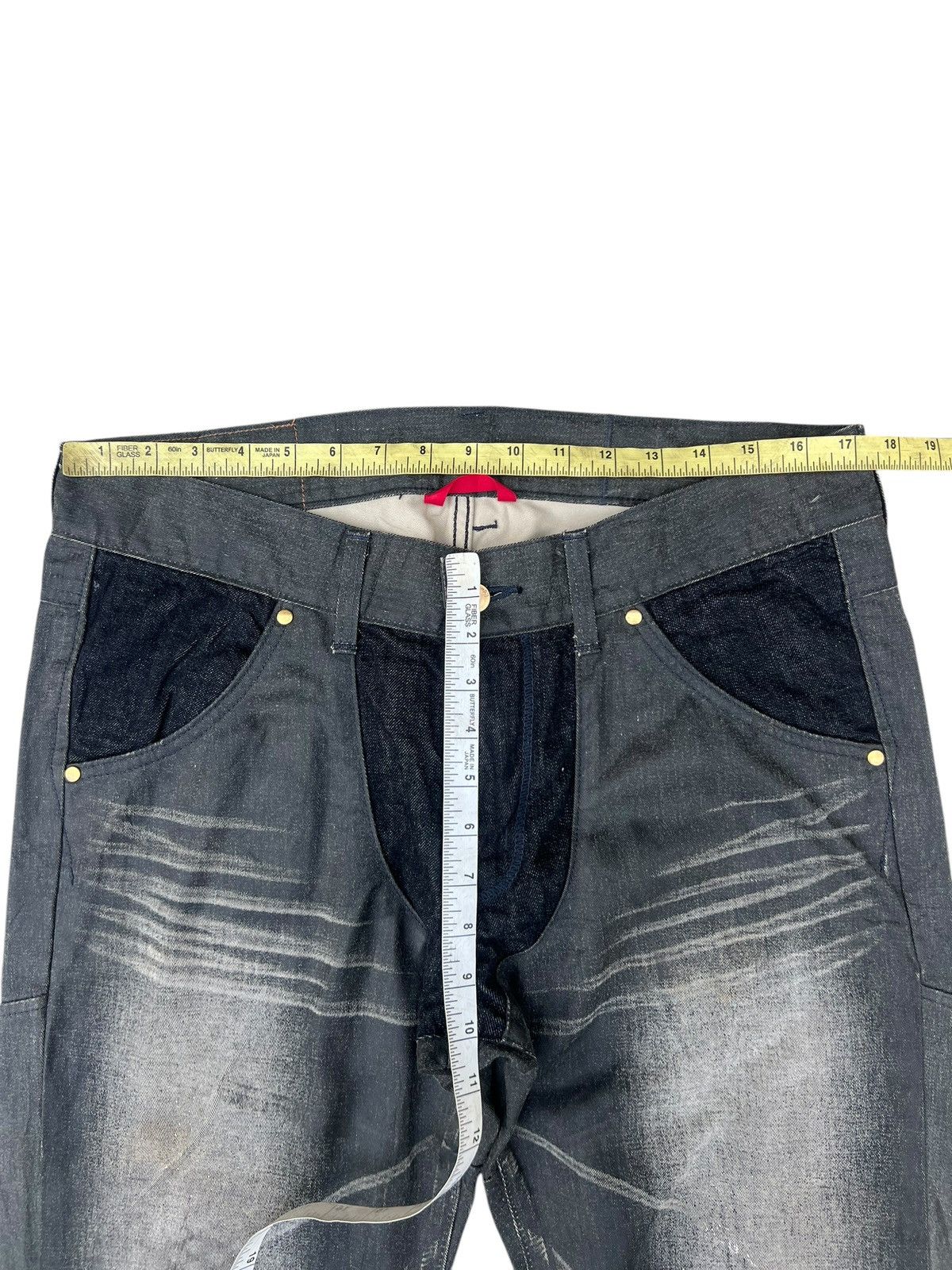 Edwin Vintage Y2K Edwin 503SS4 Waxed Denim Flare Westerner Jeans Size US 33 - 2 Thumbnail
