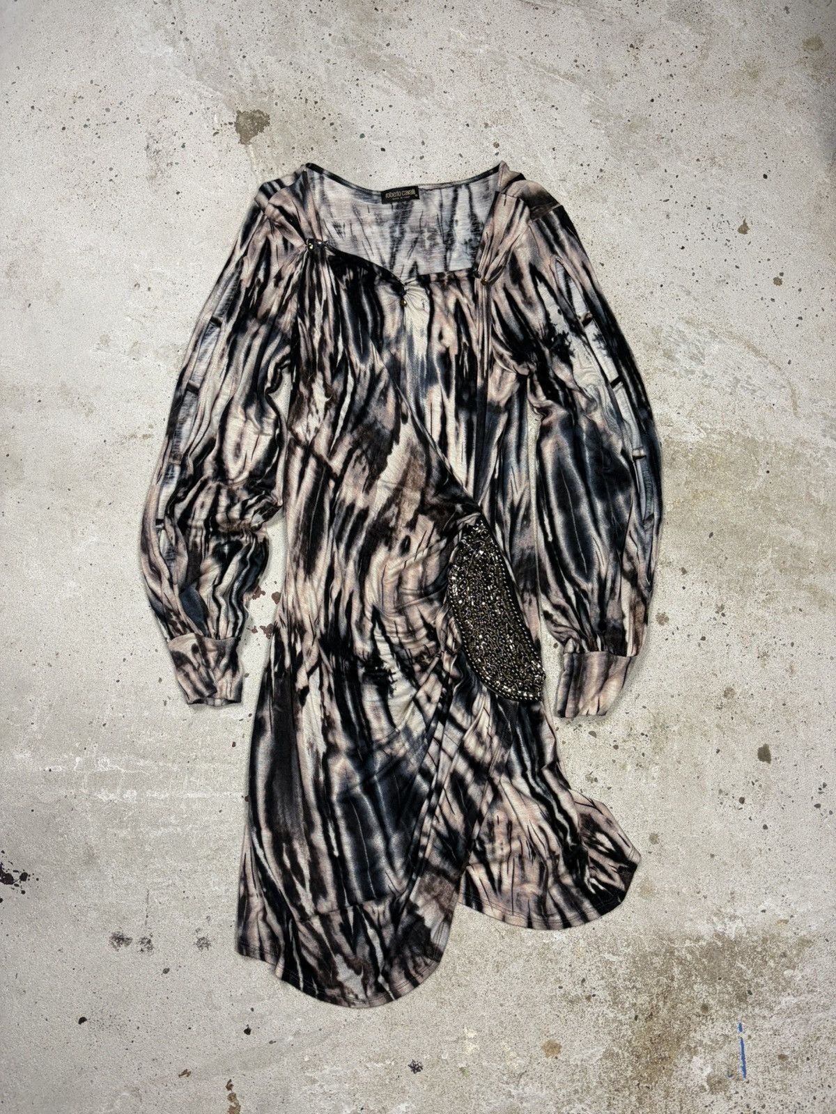 Roberto Cavalli Vintage Roberto Cavalli Animal Print Asymmetrical Dress Size S / US 4 / IT 40 - 1 Thumbnail