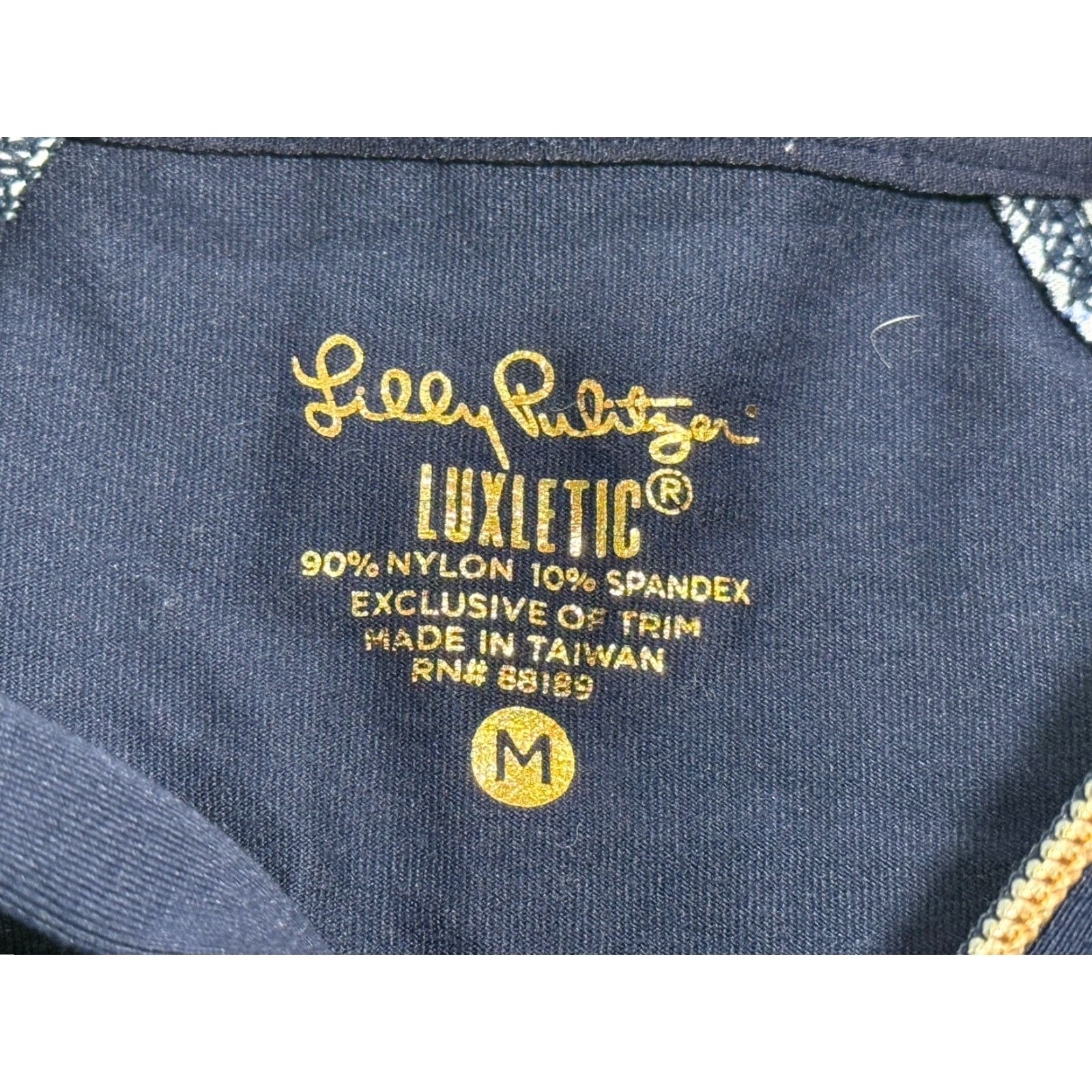 Lilly Pulitzer Lilly Pulitzer Luxletic Jacket Women's M Navy Full Zip Long Sleeve UPF50+ Athleisure Tennis Walking Jacket/Coat Solid Pattern Size M / US 6-8 / IT 42-44 - 6 Thumbnail