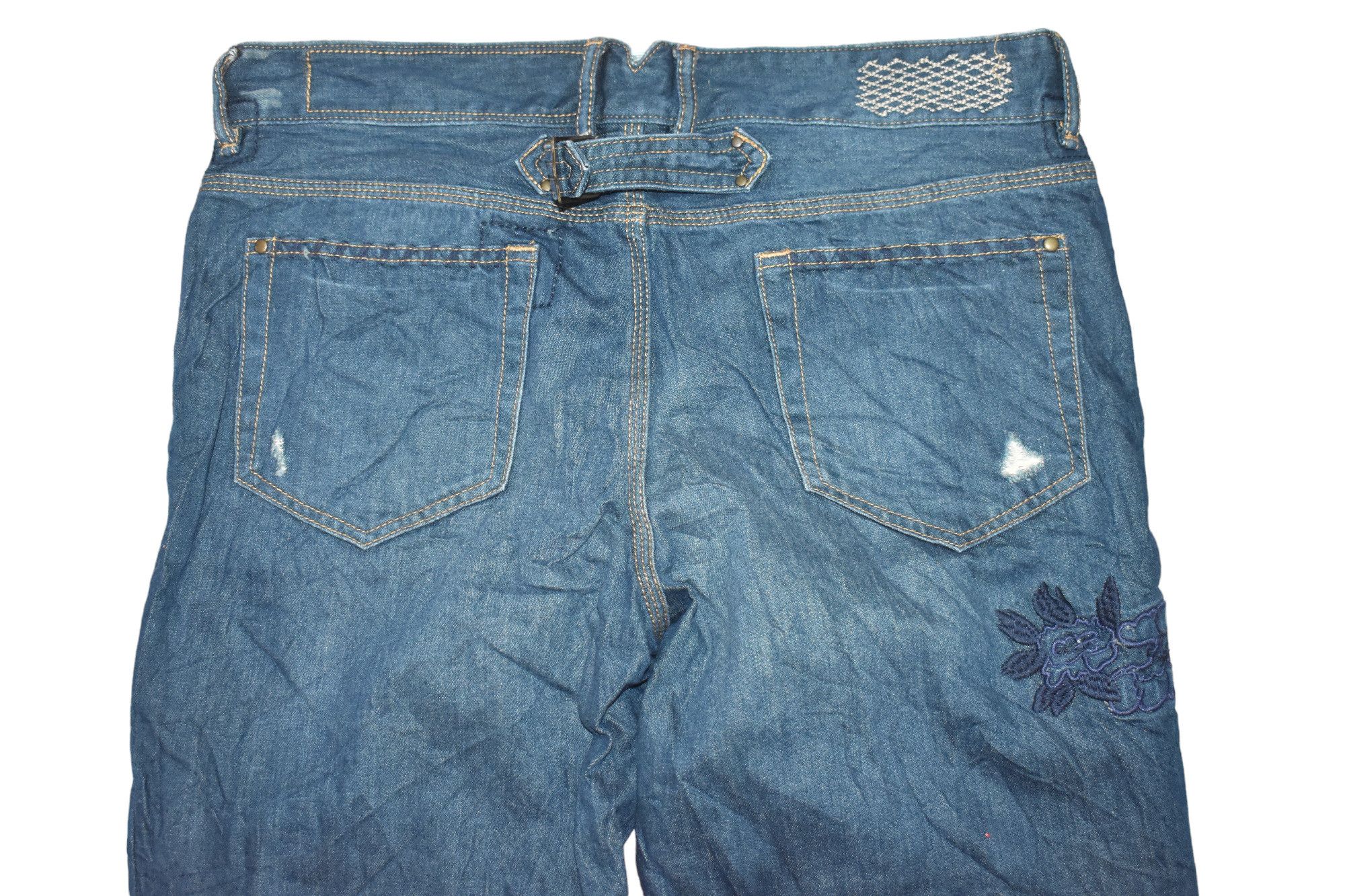 If Six Was Nine × Japanese Brand Vintage Eddie Bauer Patchwork Jeans Like Kapital Size US 34 / EU 50 - 8 Thumbnail