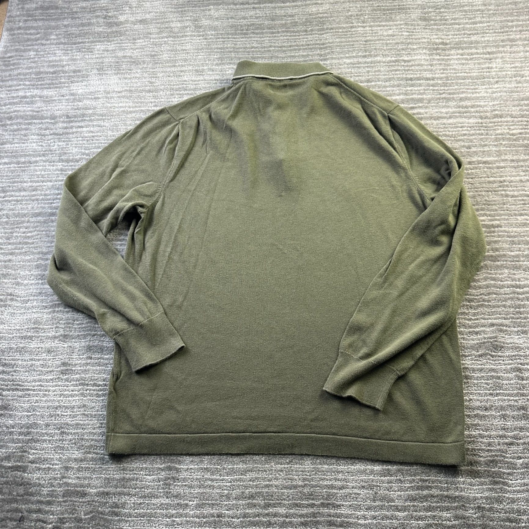 J.Crew J Crew Polo Shirt Mens Medium Green Knit Silk Blend Size US M / EU 48-50 / 2 - 2 Thumbnail