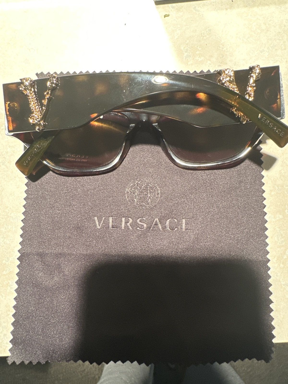 Versace × Vintage VERSACE VIRTUS Barocco Cat-eye V logo Size ONE SIZE - 2 Thumbnail