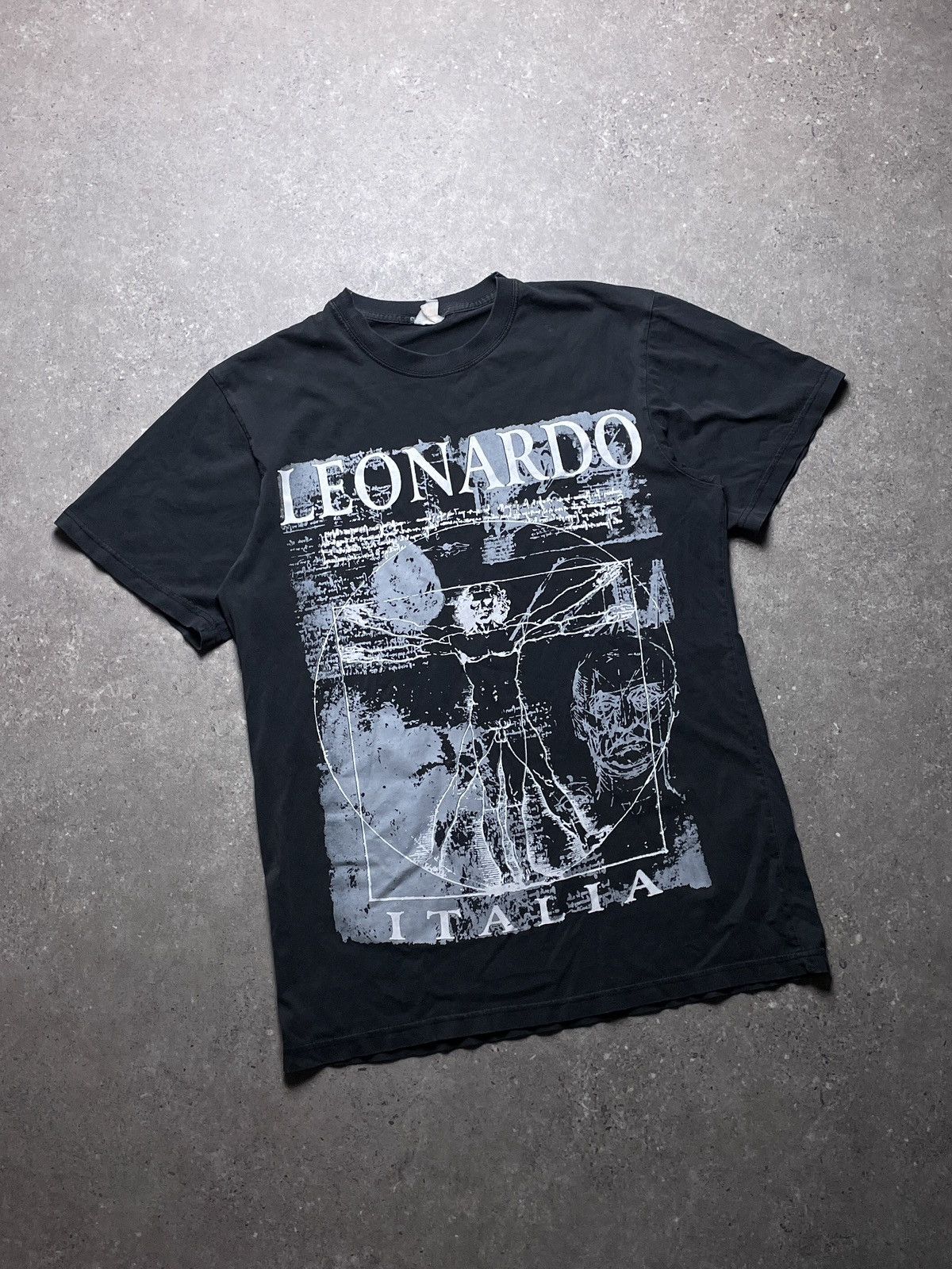 Japanese Brand Leonardo Italia T-Shirt Mens Black Soft Touch Vintage Size US L / EU 52-54 / 3 - 1 Thumbnail