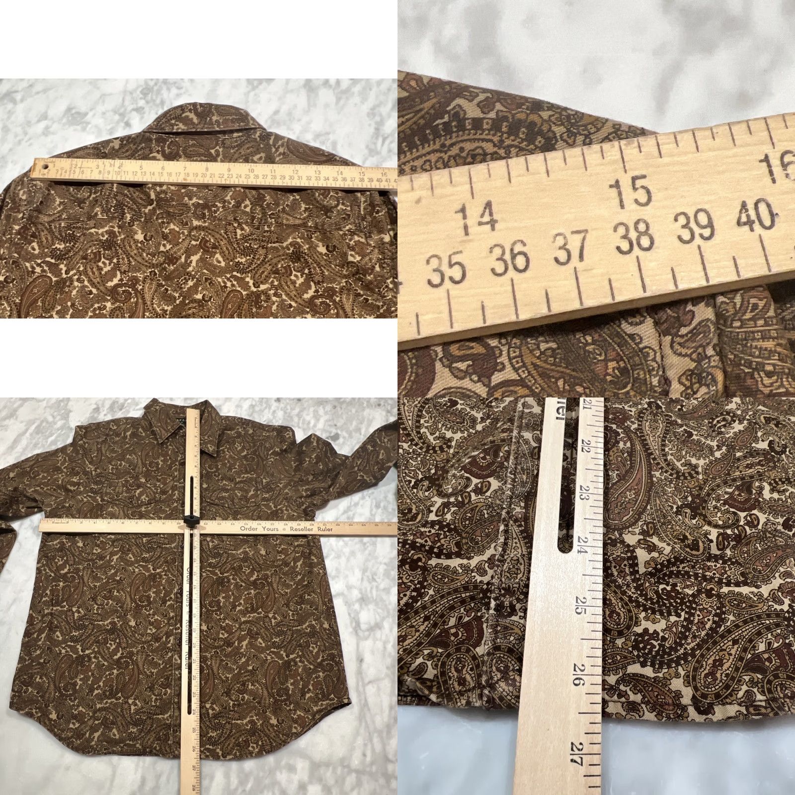 Ralph Lauren VINTAGE Ralph Lauren Shirt Women's M Button-Down Floral Paisley Brown Pockets Casual Shirt Size M / US 6-8 / IT 42-44 - 8 Thumbnail
