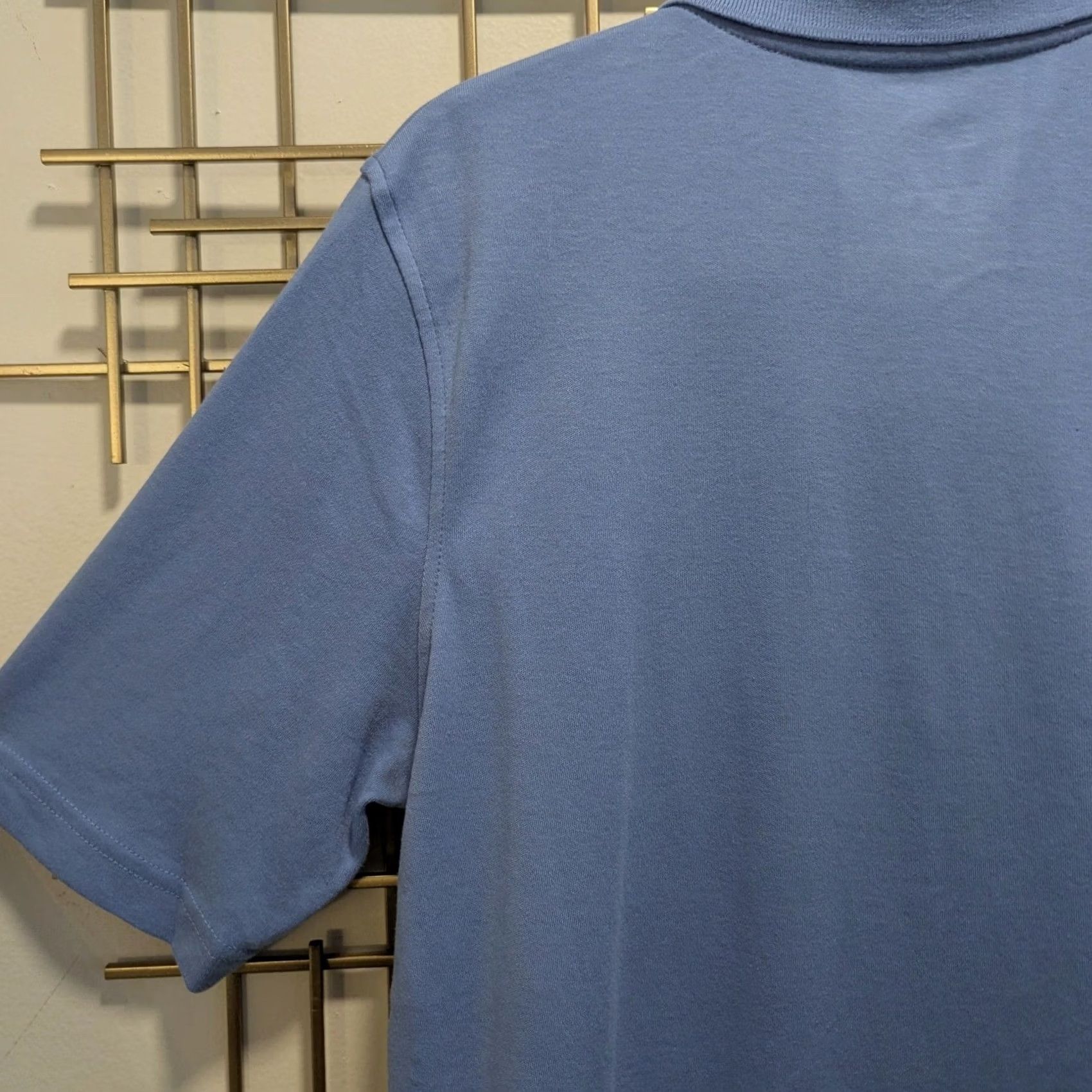 Blair Blair Short Sleeve Polo Shirt Light Blue Collared Button Pleated Tuck Women Size L Size L / US 10 / IT 46 - 4 Thumbnail