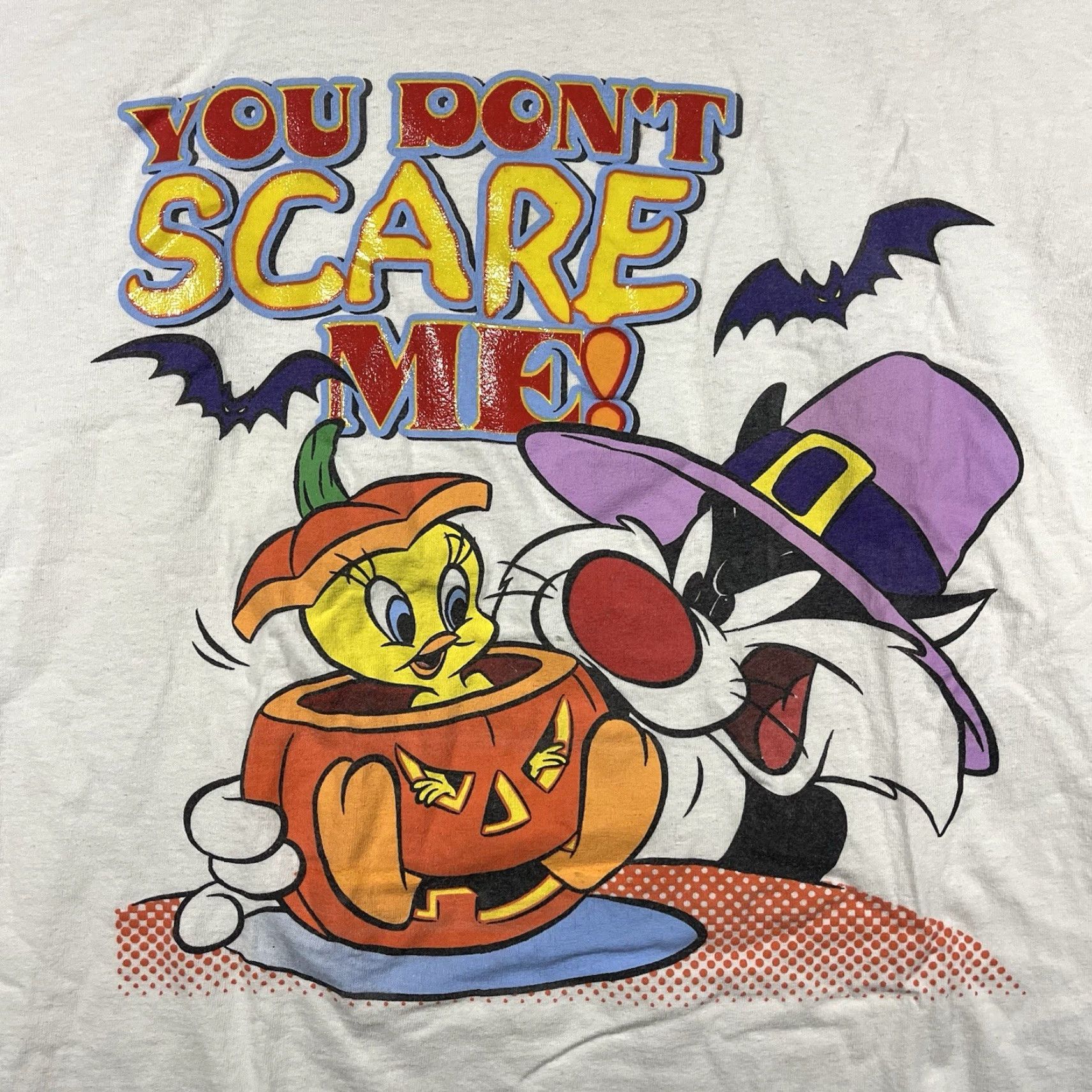 Vintage VINTAGE Looney Tunes T-Shirt XL White 90s Y2K Tweety Bird Cartoon Rare Mens Short Sleeve Crew Neck Cotton Regular Logo Size US XL / EU 56 / 4 - 2 Thumbnail