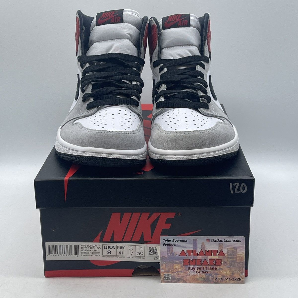 Jordan Brand Air Jordan 1 high smoke grey Size US 8 / EU 41 - 2 Thumbnail