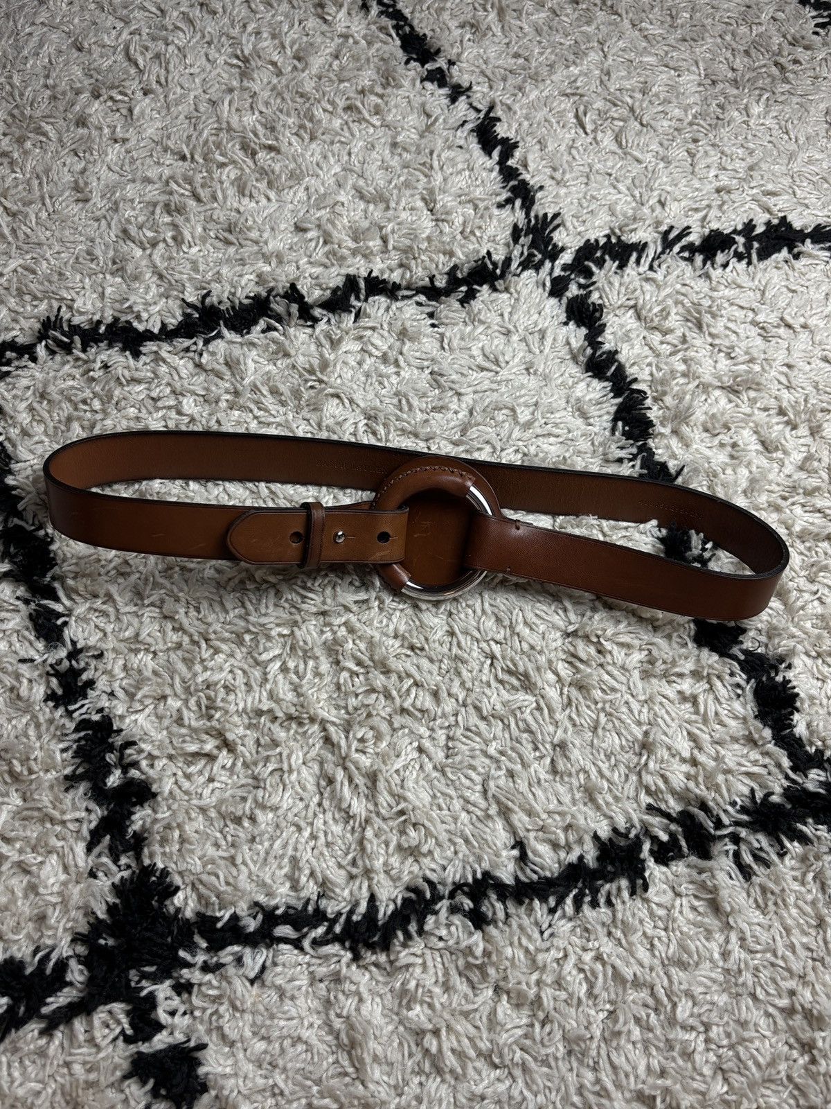 Ralph Lauren Ralph Lauren Brown Leather Ring Buckle Belt Vintage Size ONE SIZE - 2 Thumbnail