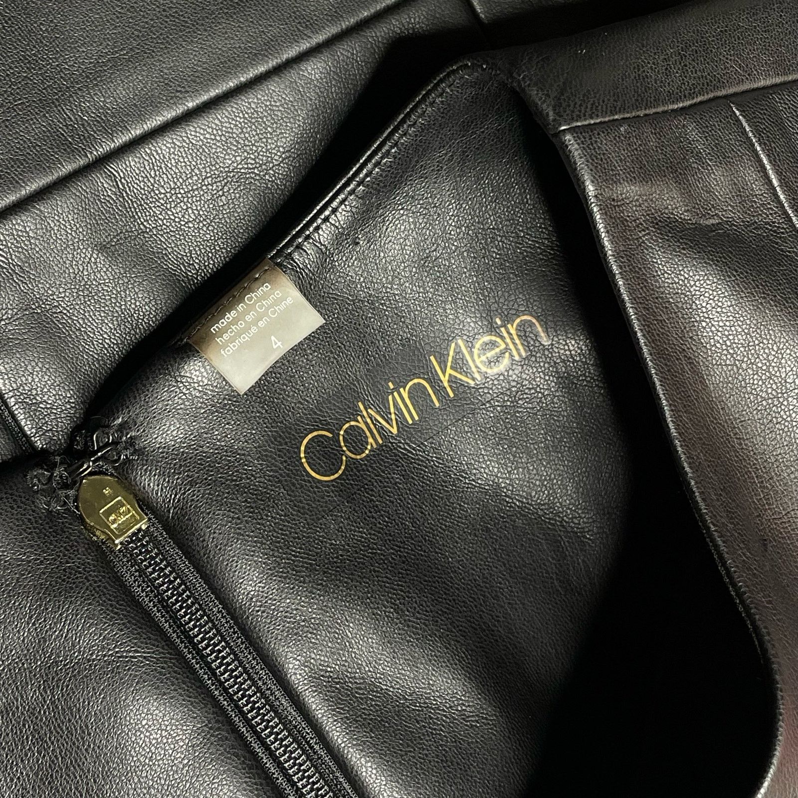 Calvin Klein NWT Calvin Klein Faux Leather Dress Size S / US 4 / IT 40 - 4 Thumbnail