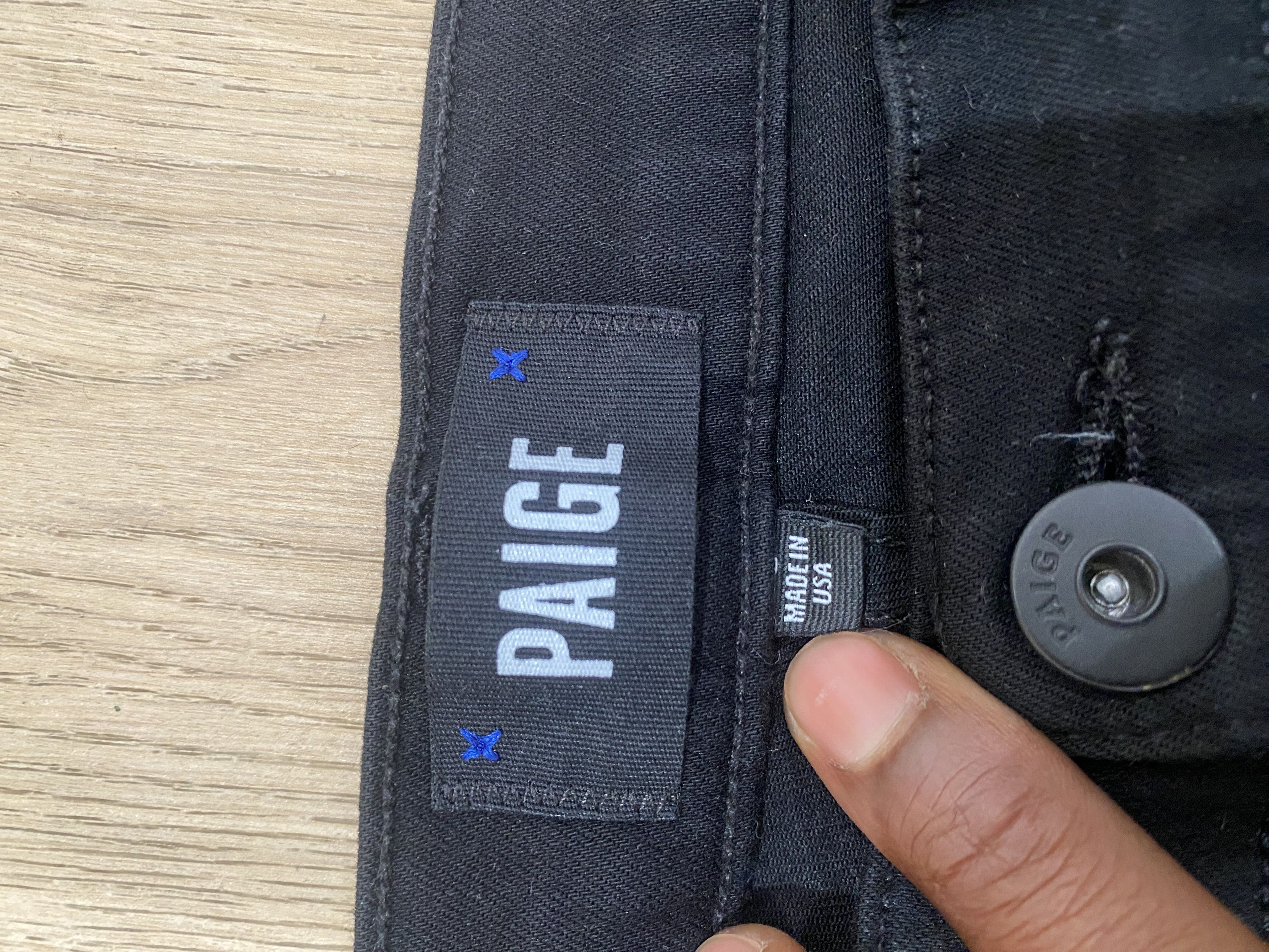 Paige Transcend Lennox 32” Slim Jean ‘Black Shadow’ Size US 32 / EU 48 - 7 Thumbnail