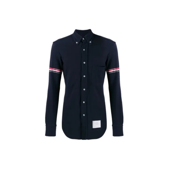 Thom Browne Thom Browne Striped Long Sleeve Shirt for Men Size US S / EU 44-46 / 1 - 1 Thumbnail