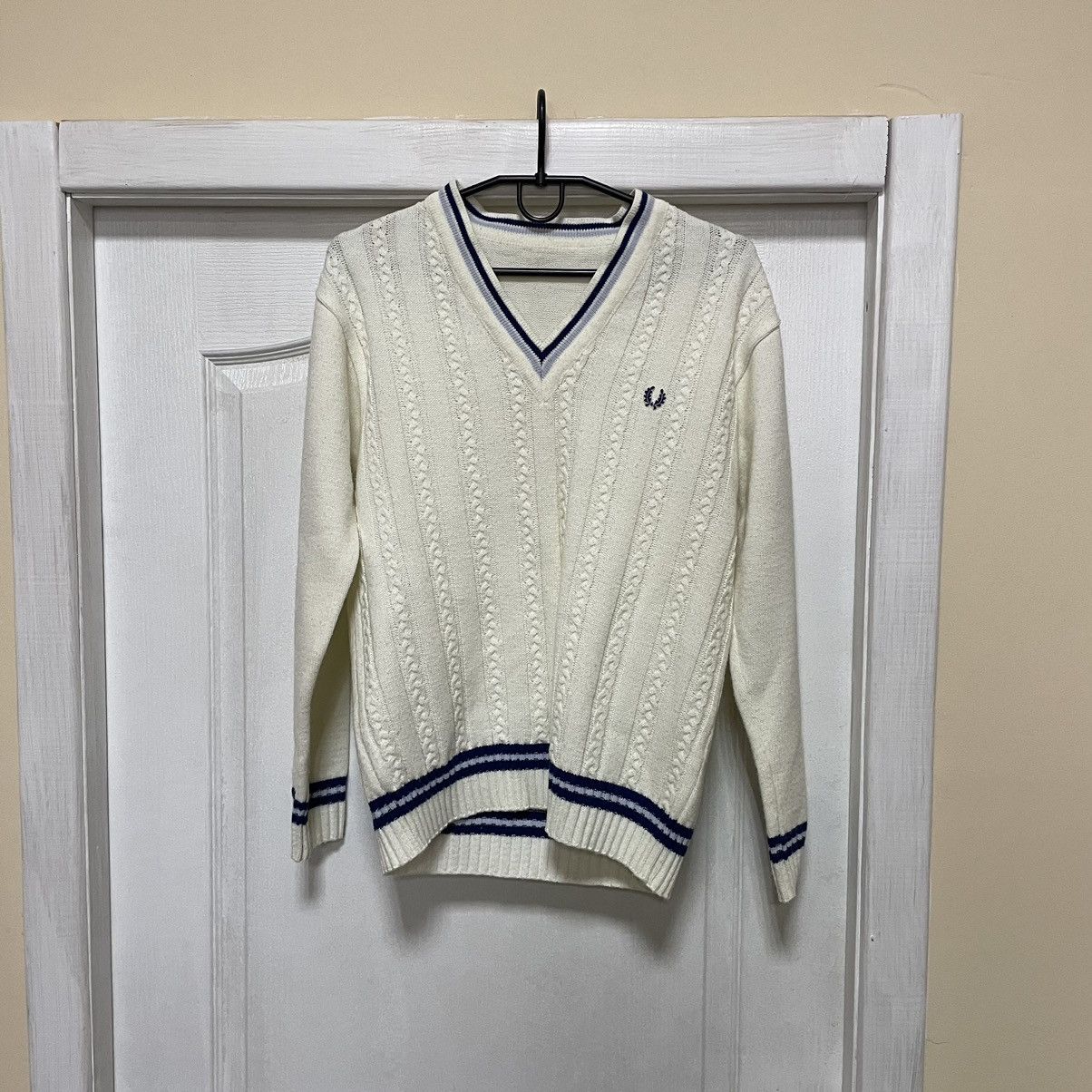 Fred Perry × Vintage Vintage Fred Perry Knit Wool Sweater cardigan old money rrl Size US S / EU 44-46 / 1 - 1 Thumbnail