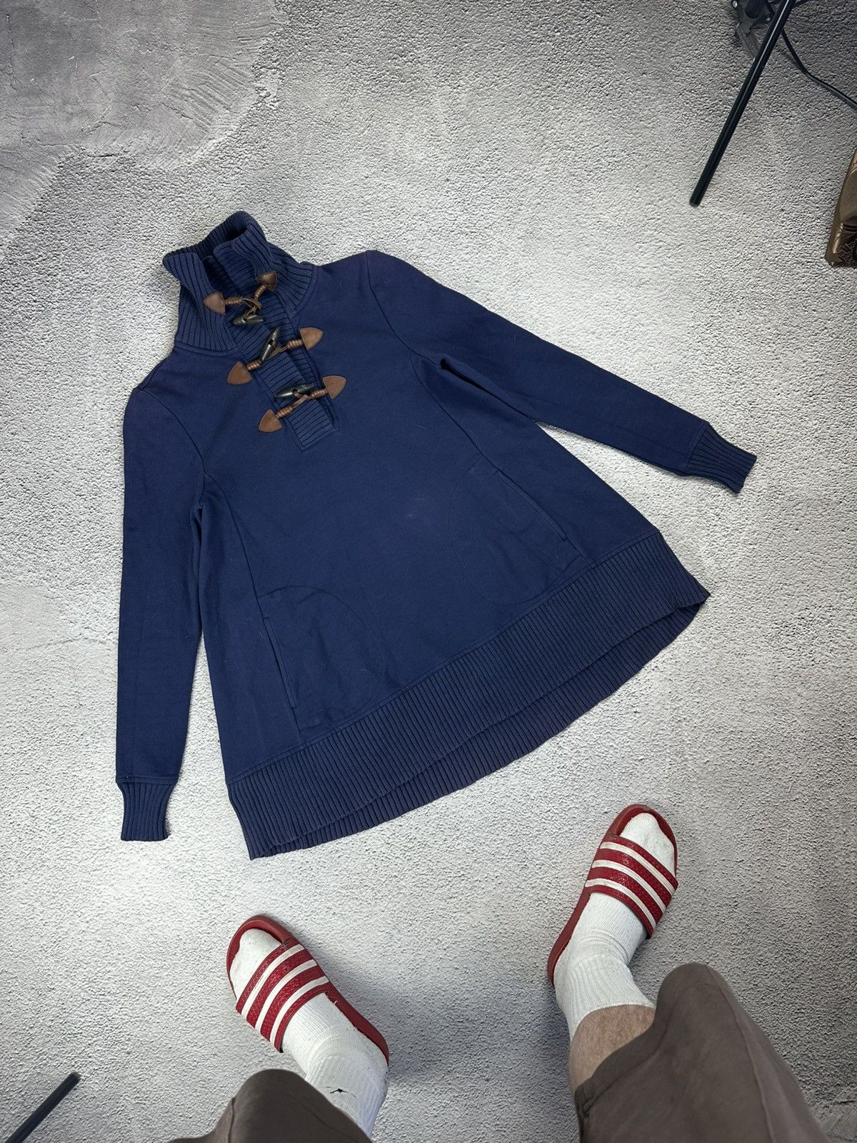 Polo Ralph Lauren Ralph Lauren Women’s Longline Navy Hoodie Toggle Vintage Y2K Size S / US 4 / IT 40 - 2 Thumbnail