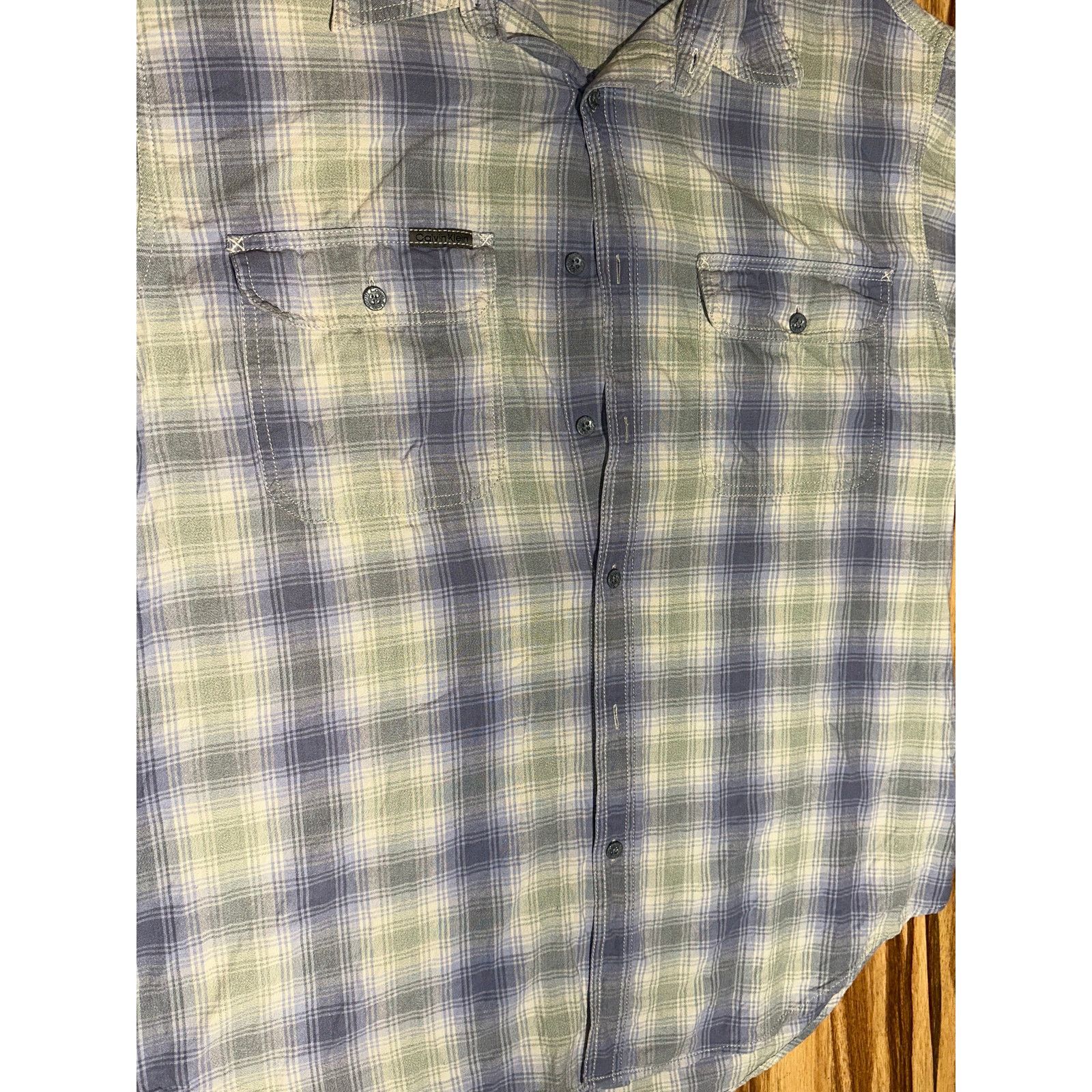& Other Stories Calvin Klein Jeans Green With Gray Flannel Shirt Size XL Size US XL / EU 56 / 4 - 6 Thumbnail