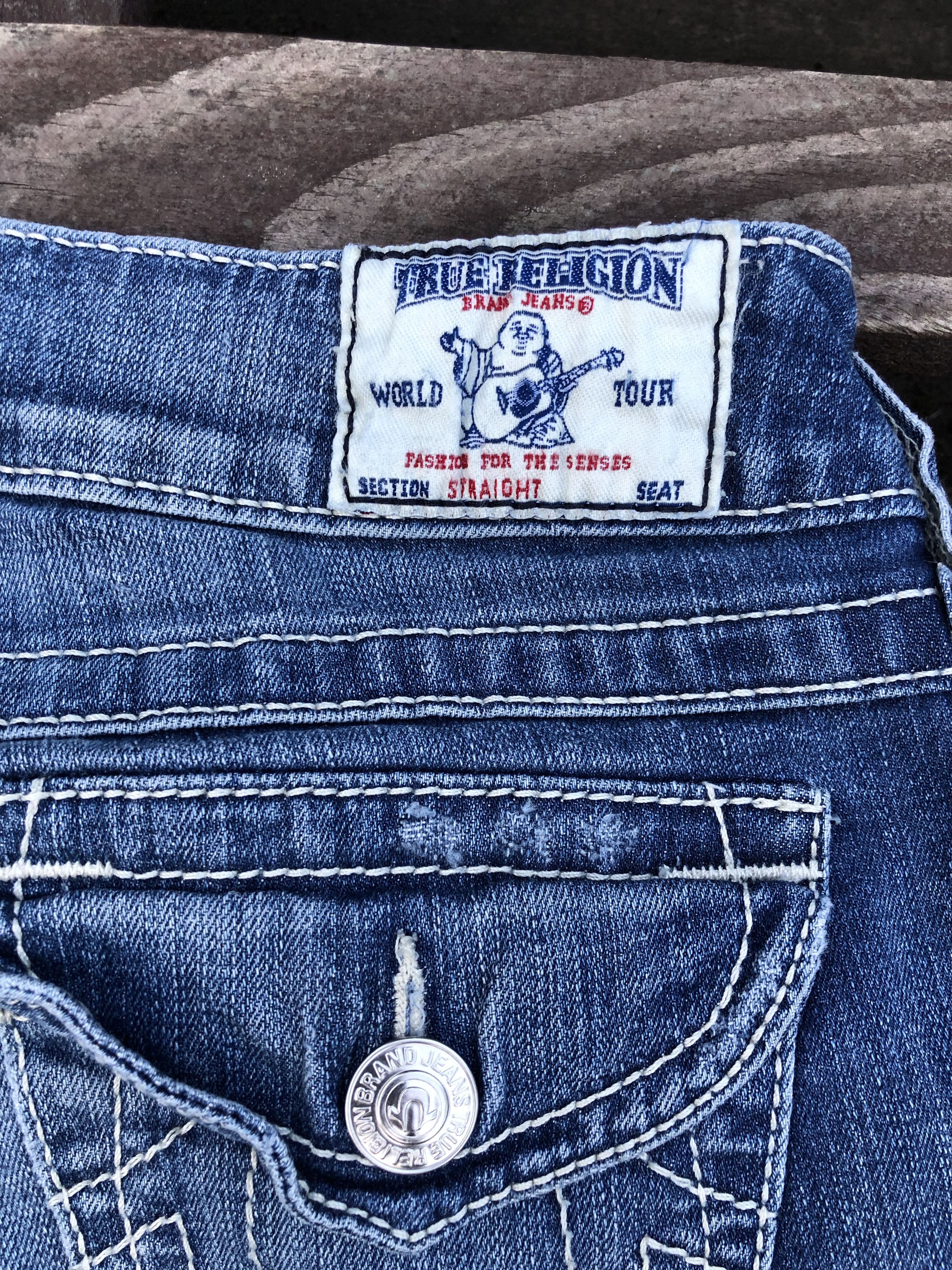 True Religion Vintage Y2K True Religion Straight Denim Jeans Size 28 Size 28" / US 6 / IT 42 - 15 Thumbnail