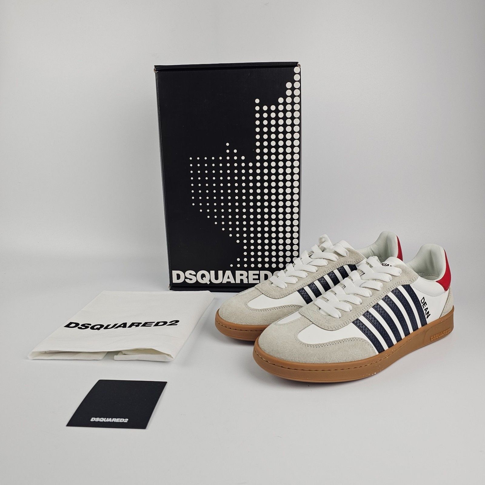 Dsquared2 DSQUARED2 Boxer White Leather Sneakers New And Authentic (Me Size US 8 / EU 41 - 3 Thumbnail