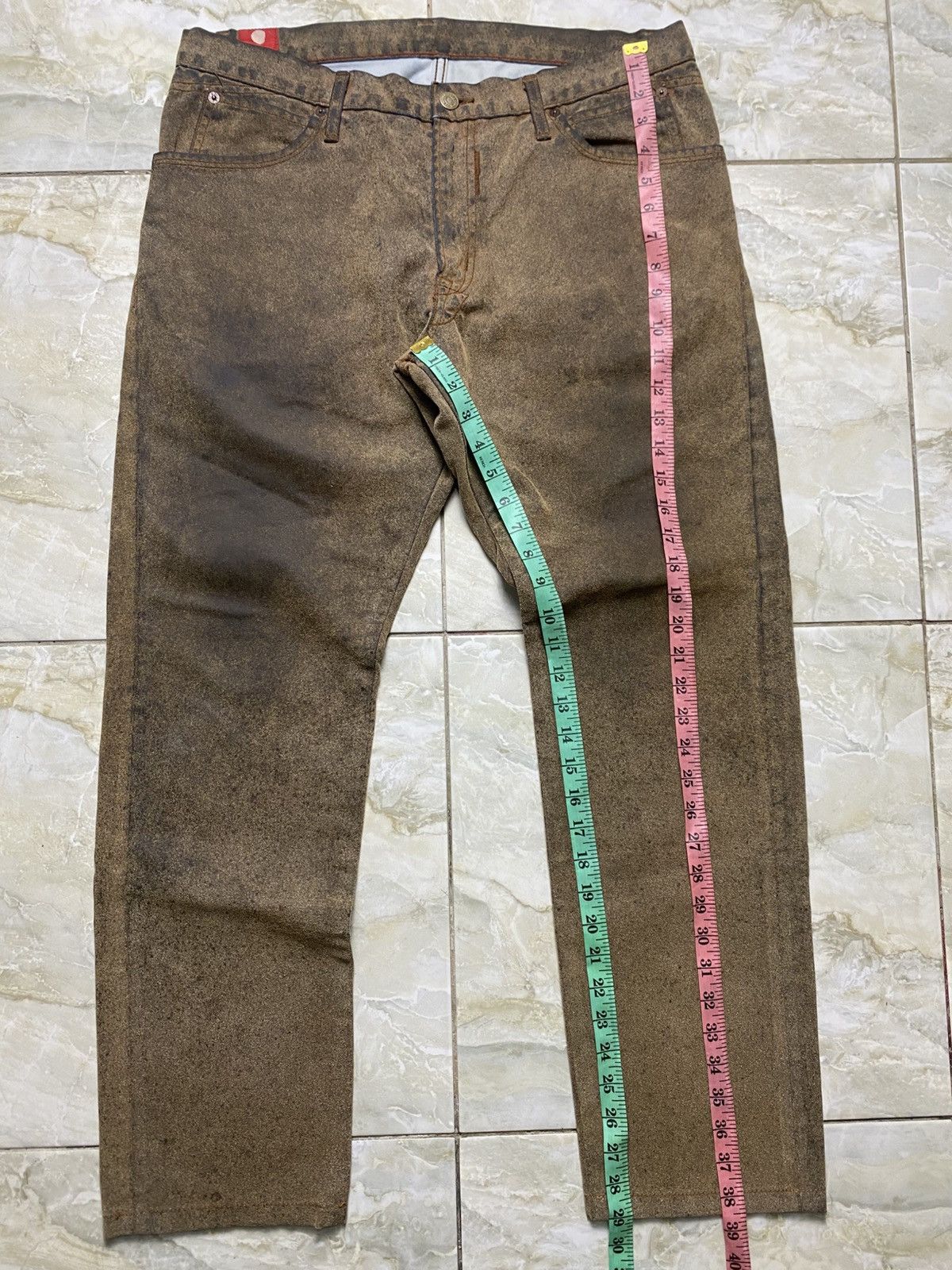 Japanese Brand 🇯🇵 Japanese Brand Blueway Leather Jeans Size US 34 / EU 50 - 22 Thumbnail