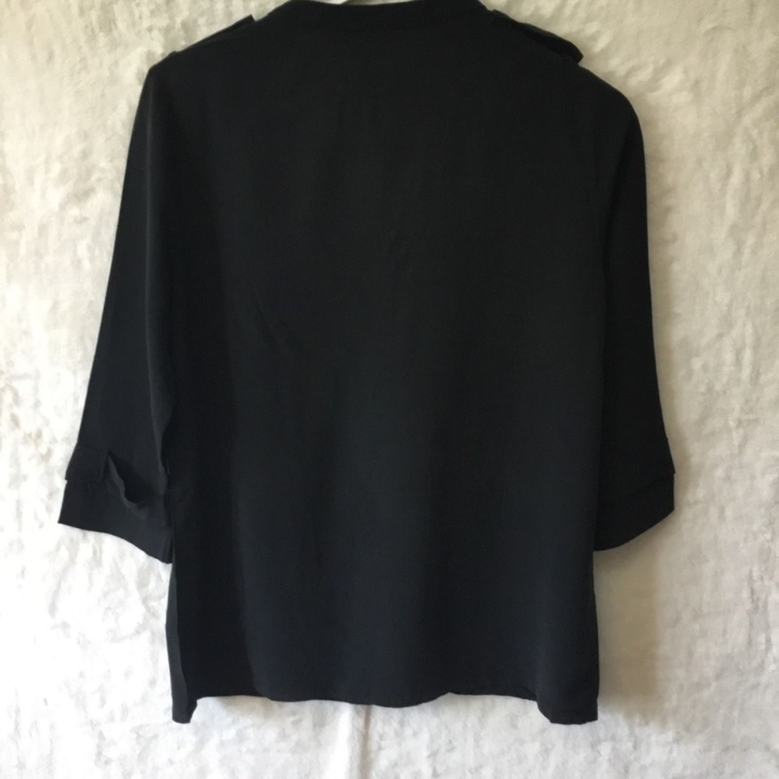 Lacoste Lacoste Black Long-Sleeve V-Neck Shirt Size M / US 6-8 / IT 42-44 - 13 Thumbnail