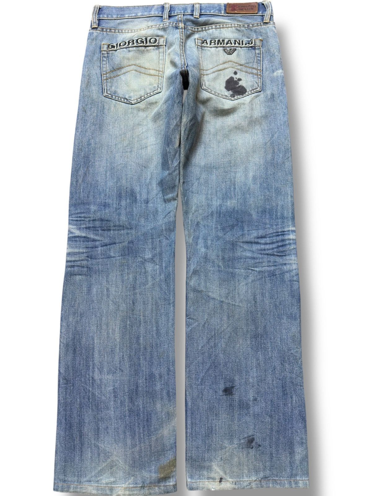 Giorgio Armani Vintage Armani Jeans Mudwash Grunge Distressed Denim Size US 33 - 4 Thumbnail