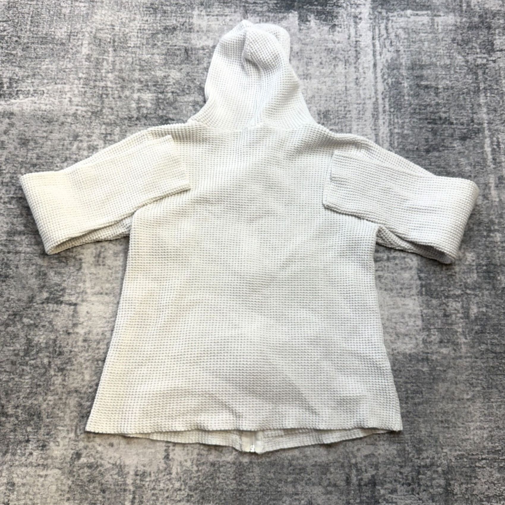 Gregory VINTAGE Olympic Grigoropoulos Gregory Sweater Hoodie Womens M White Waffle Knit Pockets Full Zip Knit Cotton Casual Size M / US 6-8 / IT 42-44 - 6 Thumbnail