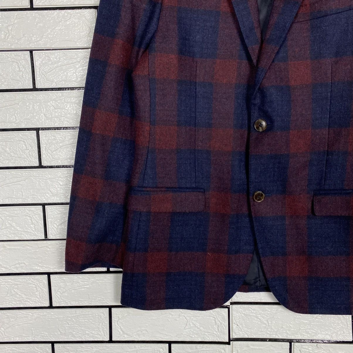 Gucci 🔥VINTAGE COATS JACKET GUCCI TARTAN DESIGN DOUBLE BREAST Size US S / EU 44-46 / 1 - 4 Thumbnail