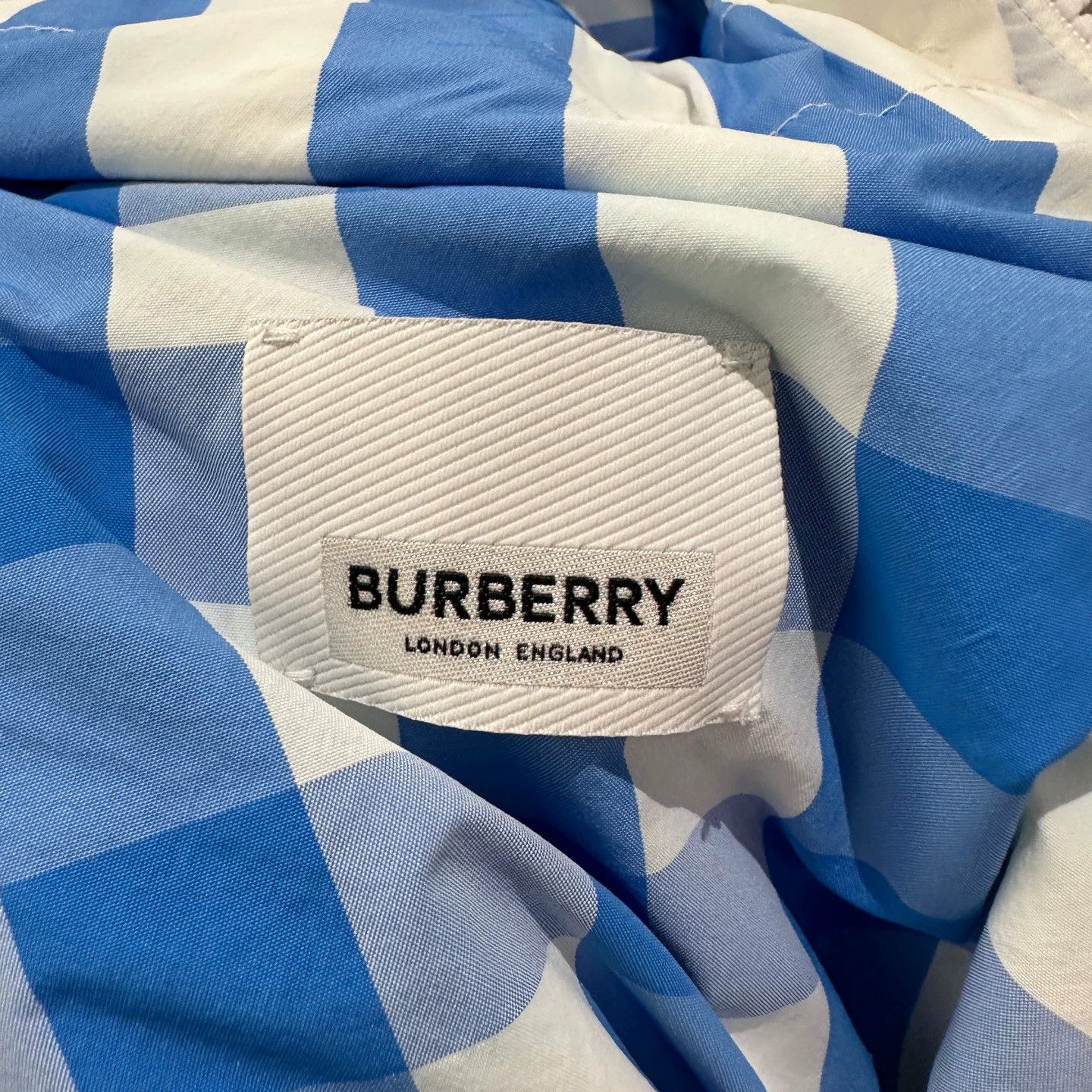 Burberry Burberry may734 Blue White Check Hooded Jacket UK4 Size XS / US 0-2 / IT 36-38 - 3 Thumbnail