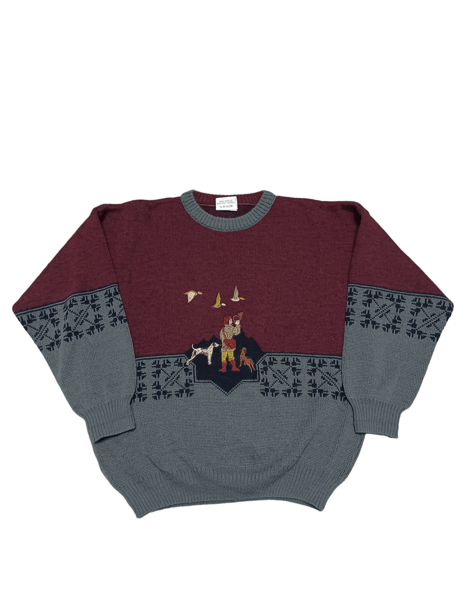 Other VINTAGE OVERSIZE FANTASTIC EMBROIDERED PIC OLDMONEY SWEATER Size US L / EU 52-54 / 3 - 1 Thumbnail
