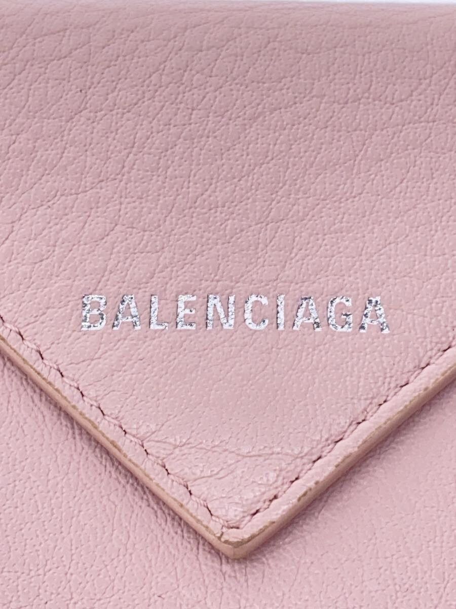Balenciaga Balenciaga Paper Leather Bi-Fold Wallet Pink Size ONE SIZE - 3 Thumbnail