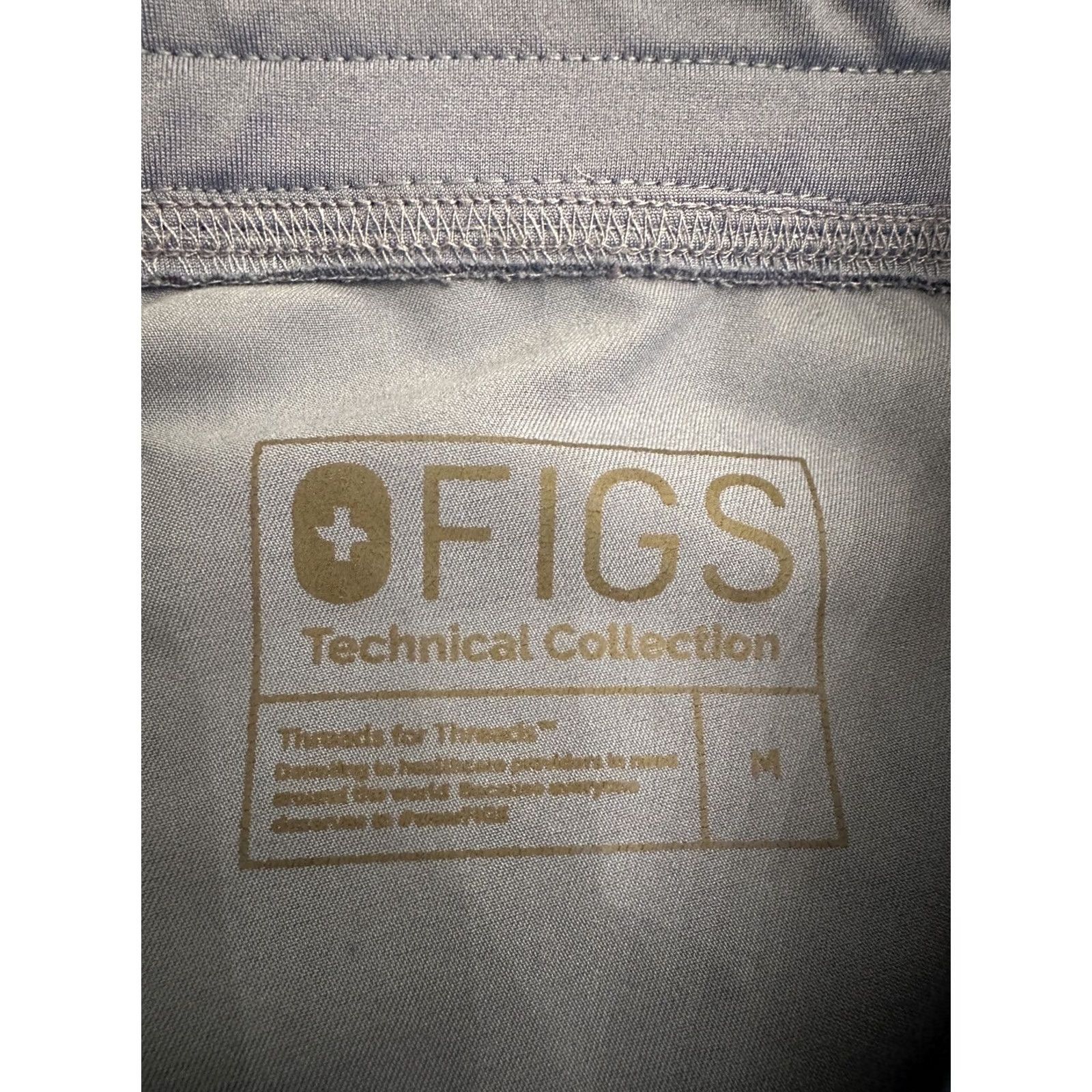Vintage FIGS Technical Collection Pants Women Medium Blue Scrub Pants No Pull String Size 32" / US 10 / IT 46 - 6 Thumbnail