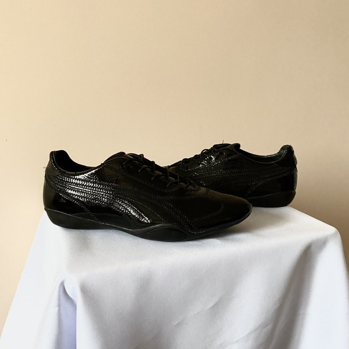 Dirk Bikkembergs Puma Glossy Black Shoes Dirk Bikkembergs Style Sneaker Size US 6 / IT 36 - 1 Thumbnail
