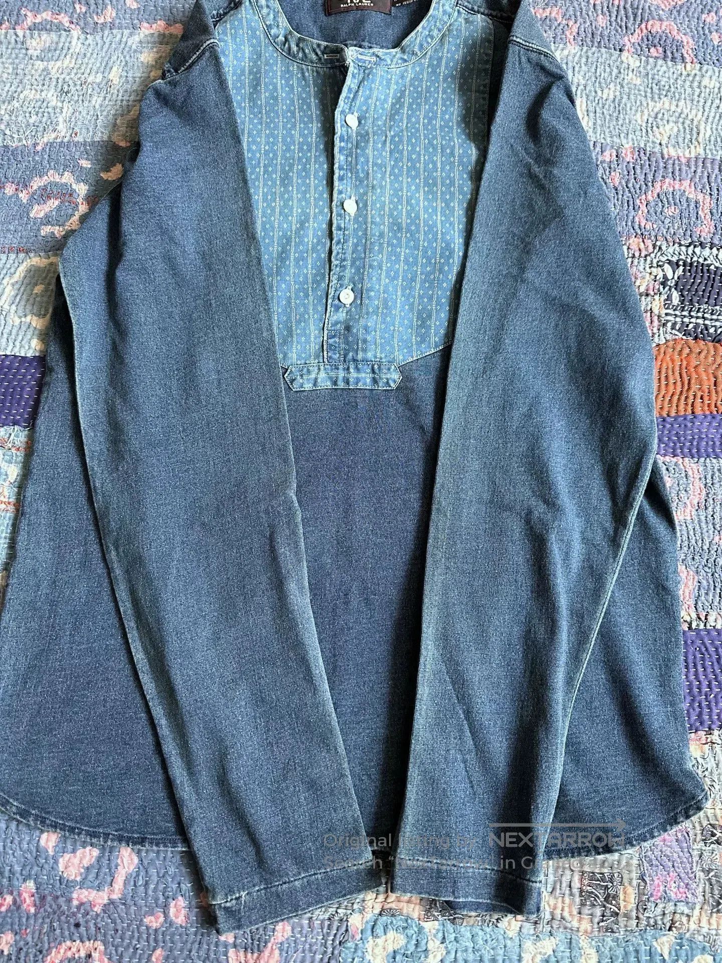 RRL Ralph Lauren rrl indigo dye striped t. Size US S / EU 44-46 / 1 - 4 Thumbnail