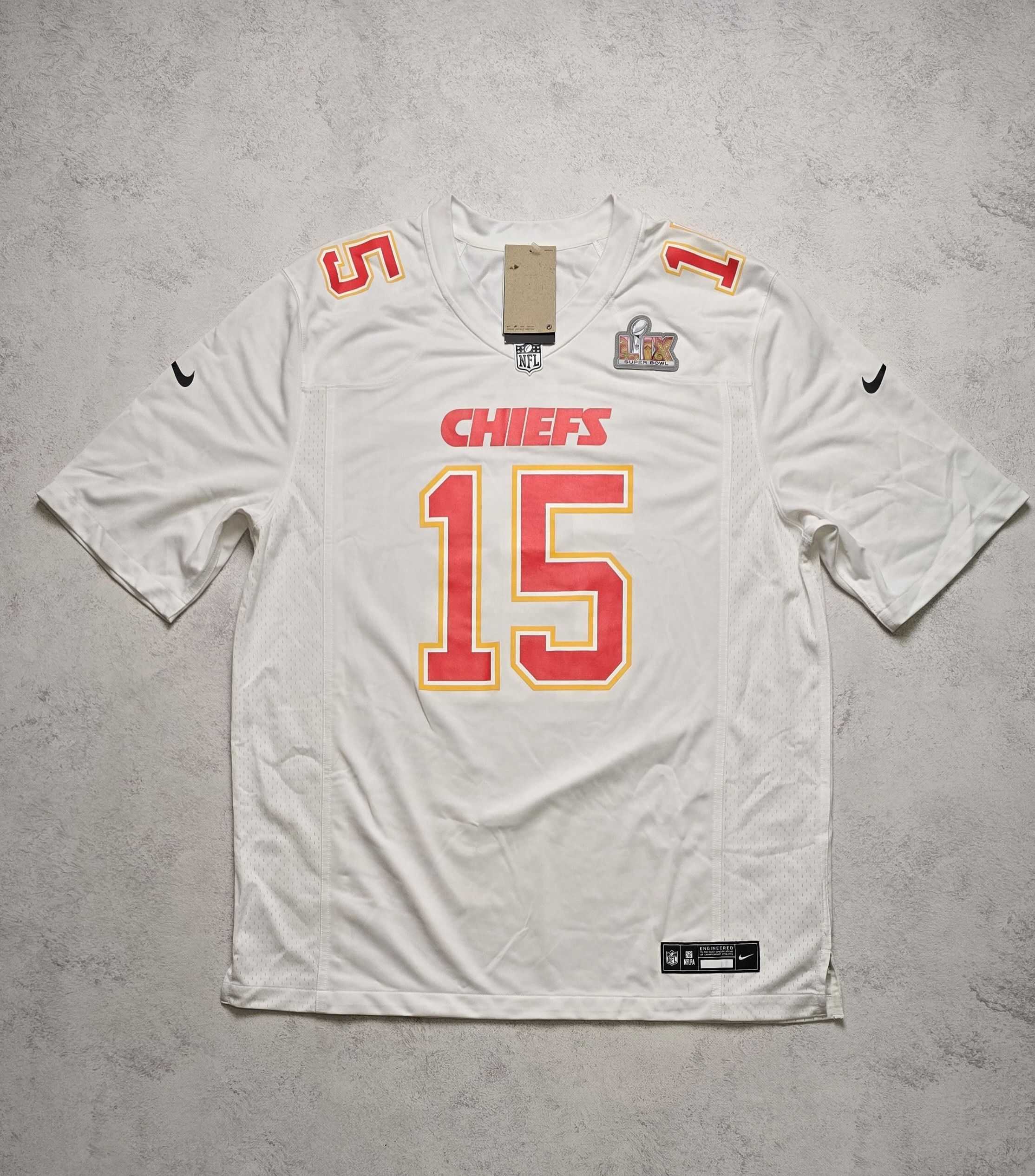 Nike Mahomes #15 Chiefs Super Bowl LIX Tundra White Game Jersey Size US XL / EU 56 / 4 - 1 Thumbnail