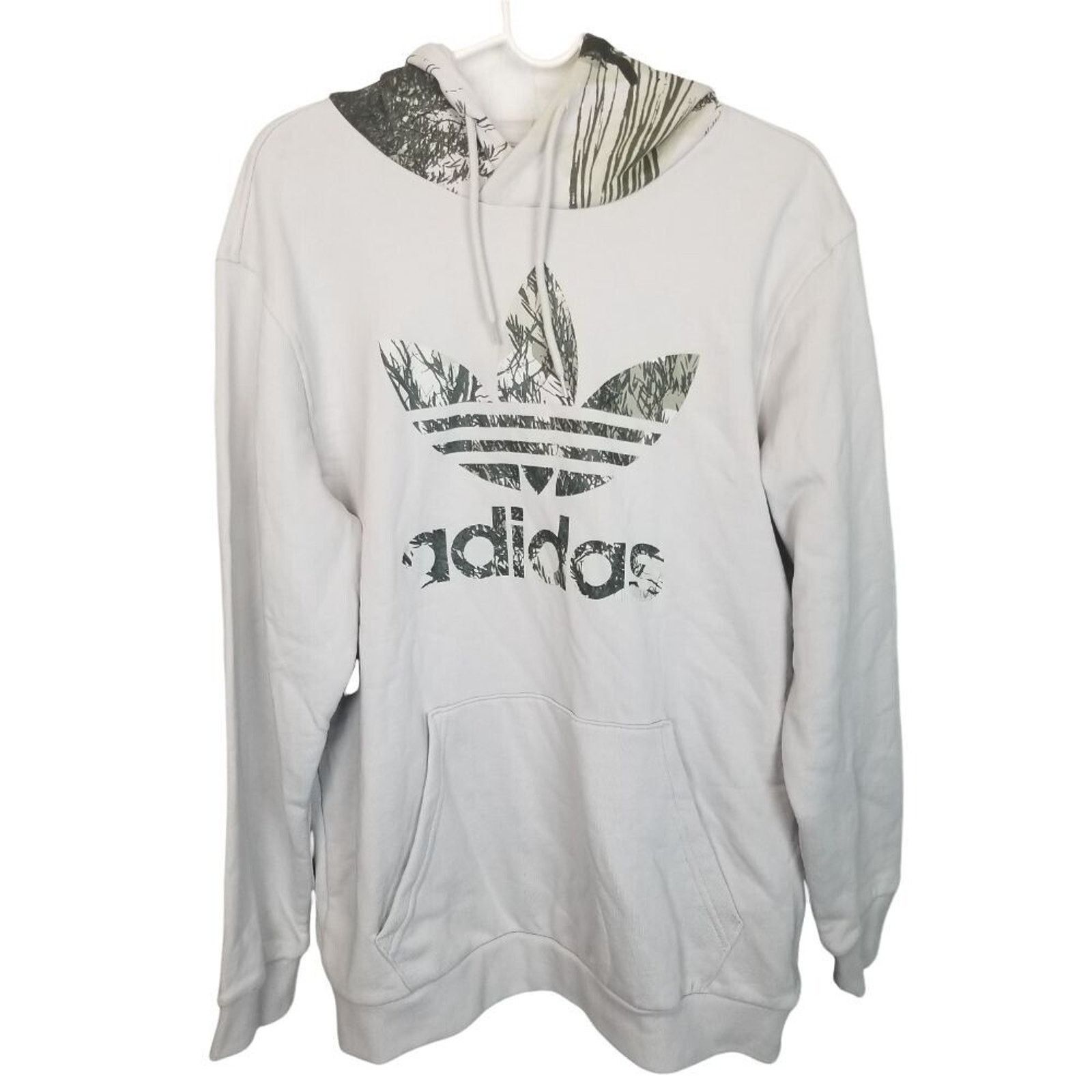 Adidas Adidas Mens Camo Block Hoodie Sweatshirt Size L Gray Active Size US L / EU 52-54 / 3 - 1 Thumbnail