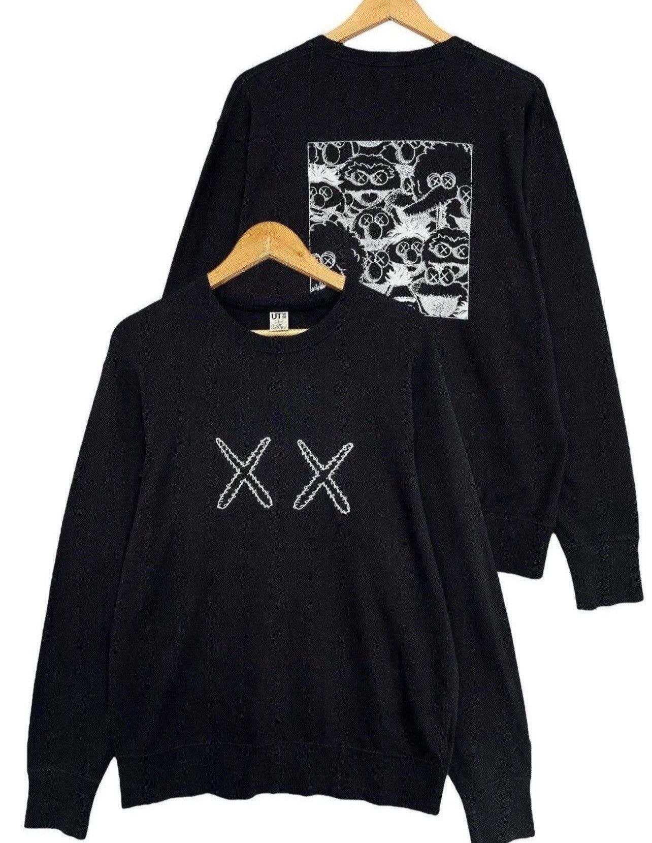 Kaws × Uniqlo Pick💥💥 Uniqlo x Kaws Sesame Street Black Sweatshirt Size US L / EU 52-54 / 3 - 1 Thumbnail
