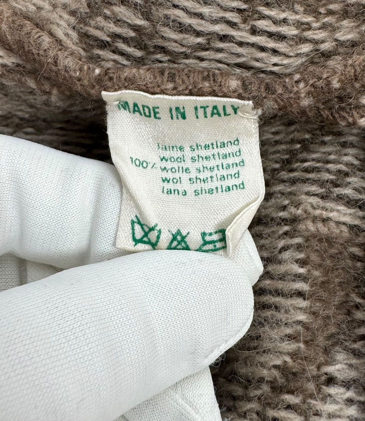 Kenzo × Vintage Kenzo Vintage Shetland Wool Cardigan Hand Knitted Fair Isle Size M / US 6-8 / IT 42-44 - 12 Thumbnail