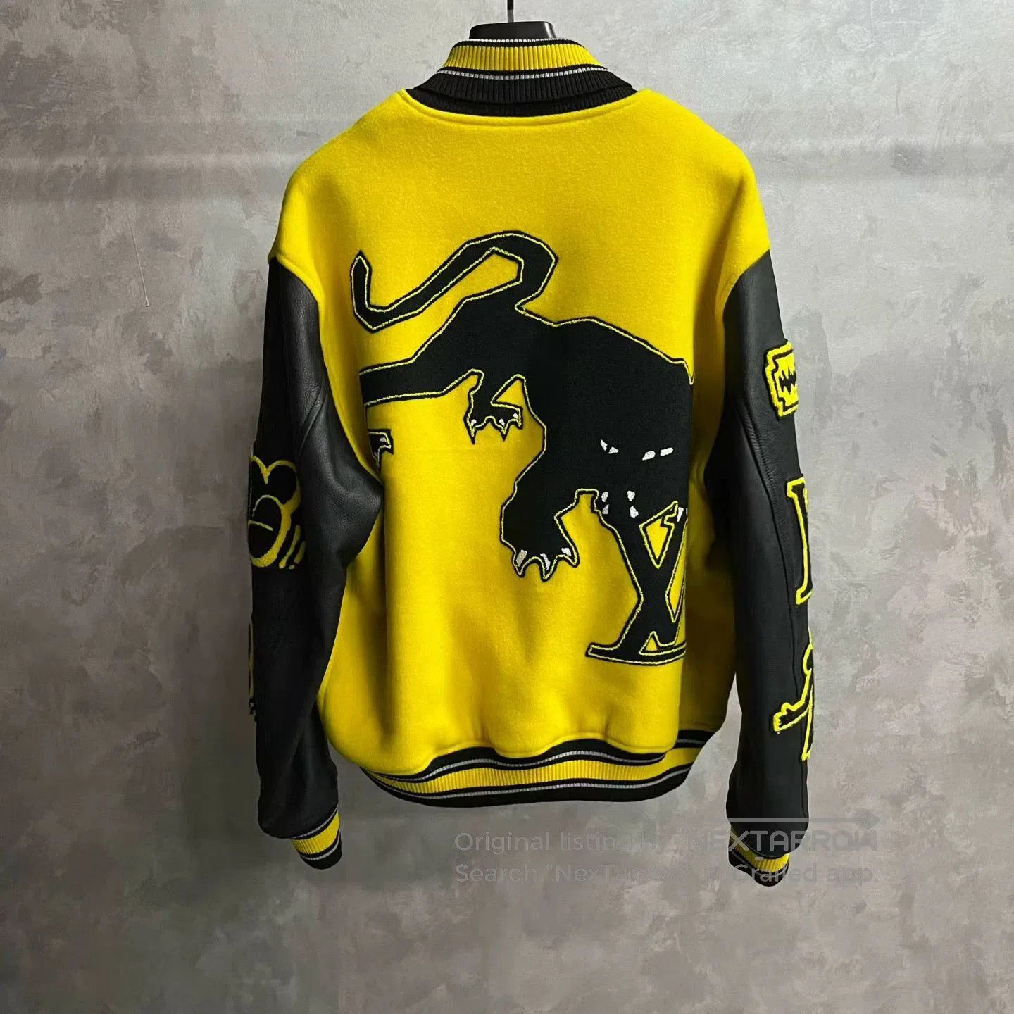 Louis Vuitton Louis Vuitton Yellow Logo Embroidered Baseball Jacket. Size US L / EU 52-54 / 3 - 5 Thumbnail