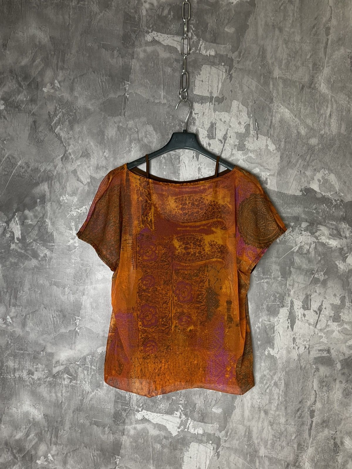 Japanese Brand × Vintage Mesh Y2K T-Shirt Cropped Top Tee Jean Paul Gaultier Style Size M / US 6-8 / IT 42-44 - 1 Thumbnail