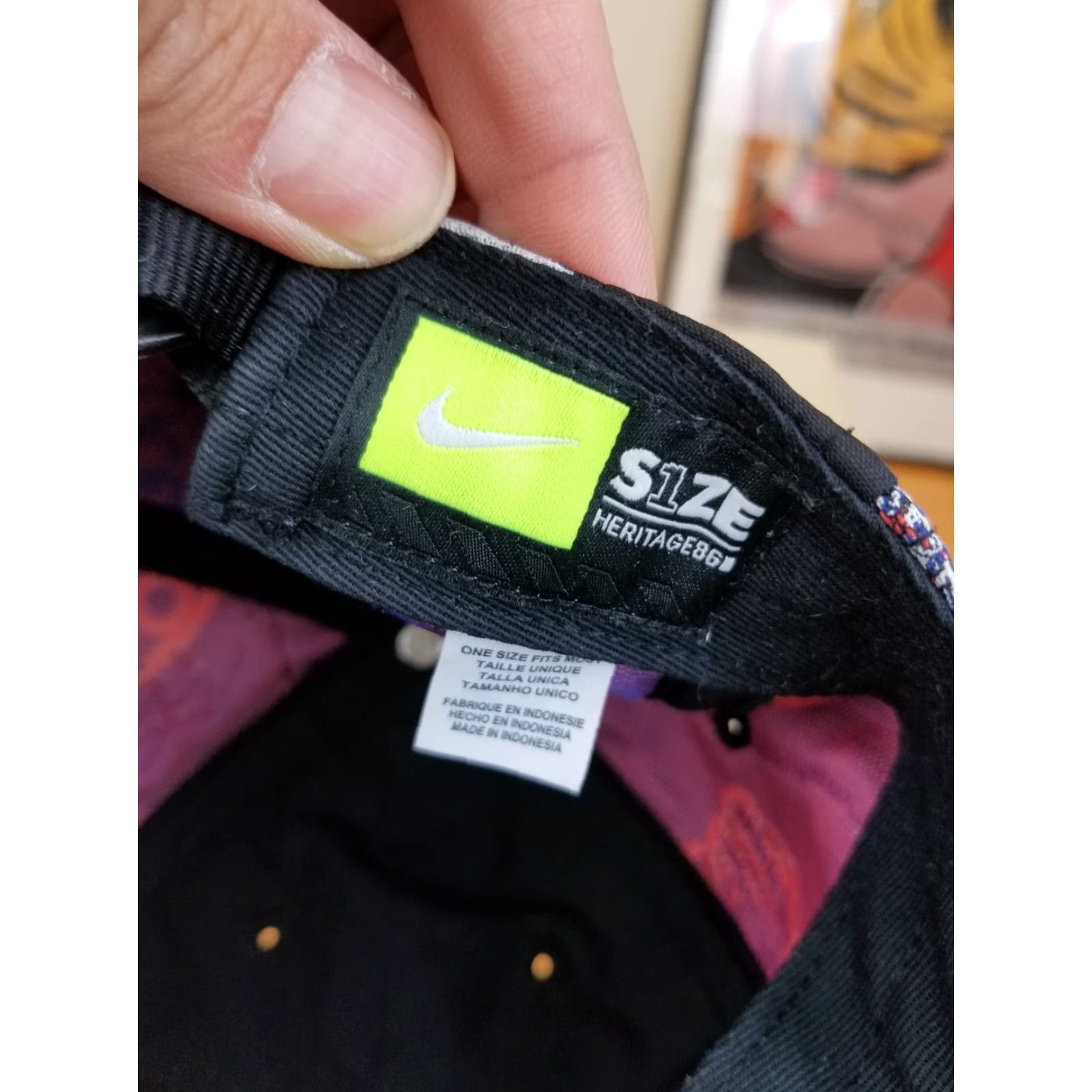Obey VINTAGE Nike Graffiti Style Black Hat Cap Baseball Cap Men One Size Black Size ONE SIZE - 6 Thumbnail