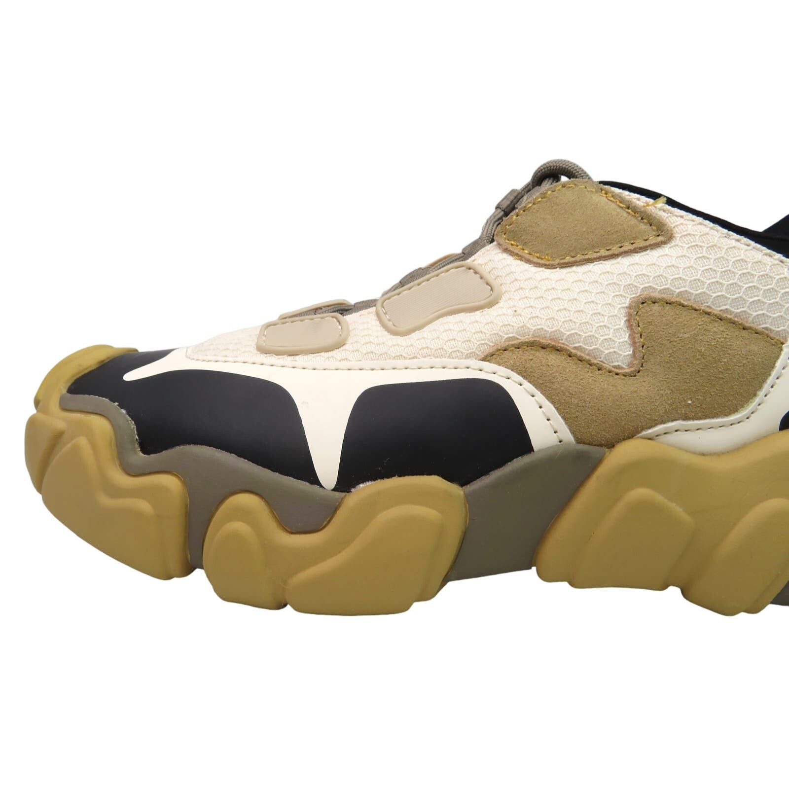 Zara ZARA Multi Piece Leather Mesh Thick-Soled Brown Sneakers Size US 10 / IT 40 - 7 Thumbnail
