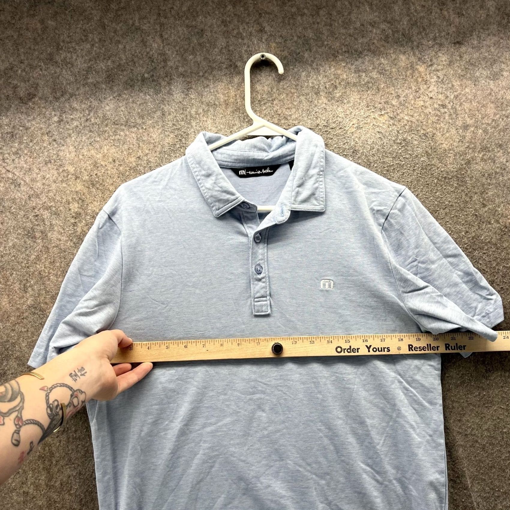 TravisMathew TravisMathew Polo Shirt Mens M Blue Stripe Pima Cotton Golf Casual Shirt Polo Mens M Blue Stripe Size US M / EU 48-50 / 2 - 7 Thumbnail