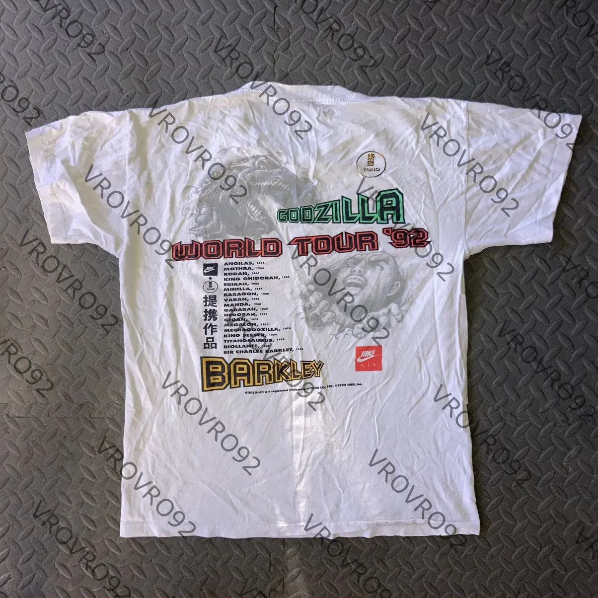 Nike Rare Vintage Nike 90s Charles Barkley Godzilla World Tour T Size US M / EU 48-50 / 2 - 2 Thumbnail