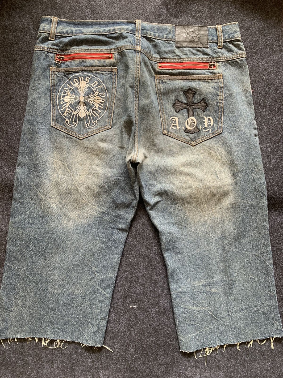 Japanese Brand A.O.D cross design like chrome hearts style. Size US 38 / EU 54 - 1 Thumbnail